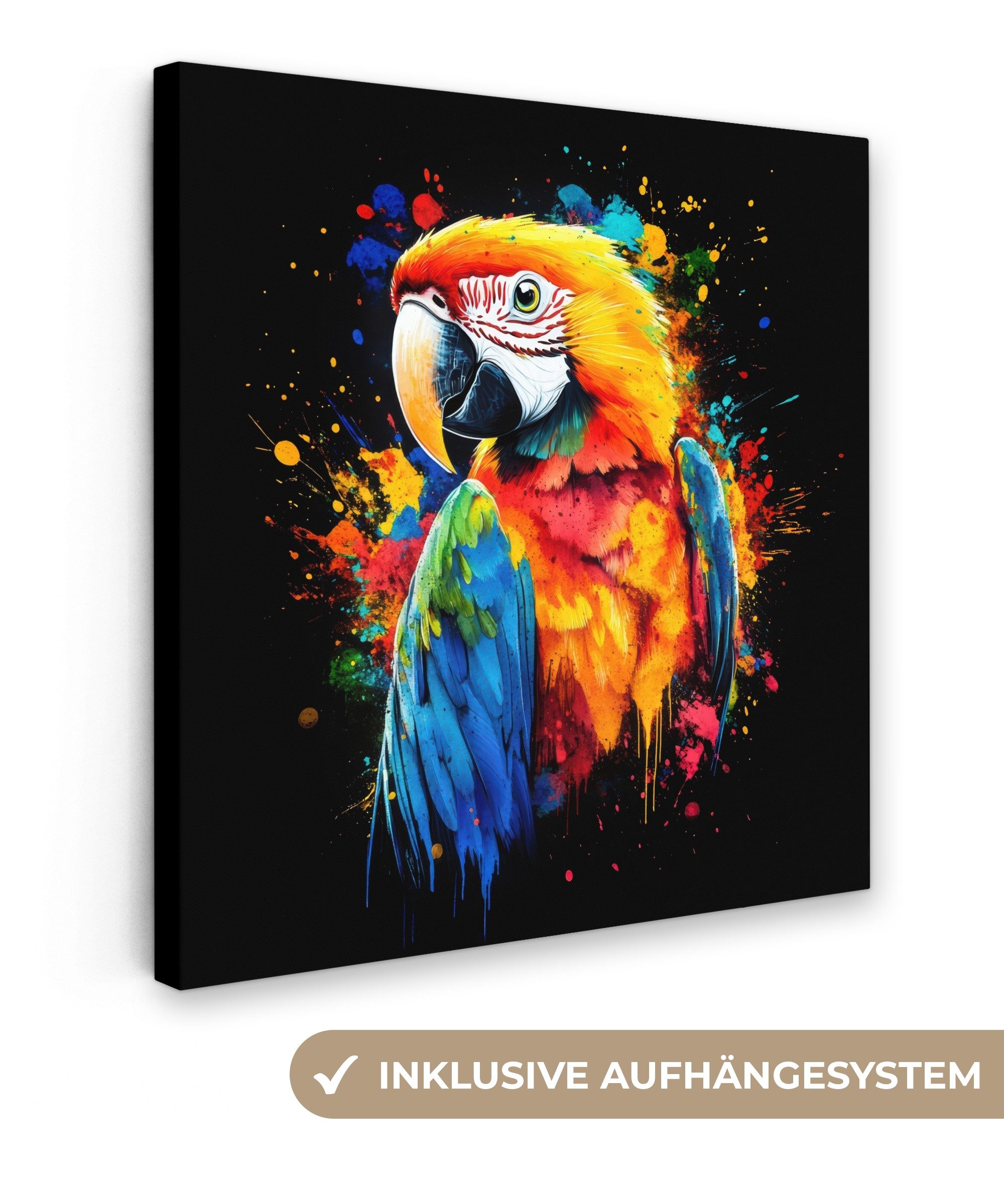 OneMillionCanvasses® Leinwandbild Graffiti - Vogel - günstig online kaufen