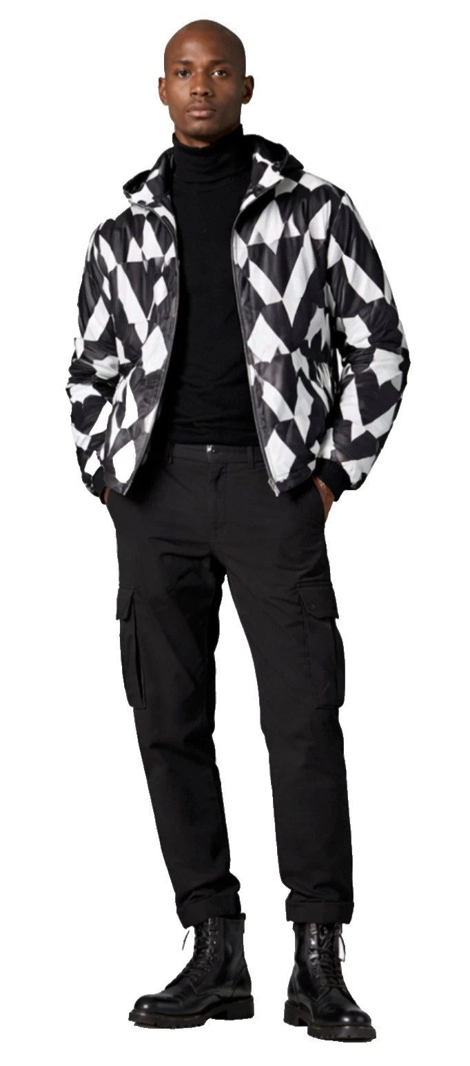 Valentino Blouson Optical Hooded Windbreaker Regen Jacke sportliche Funktionalität mit der klaren Handschrift