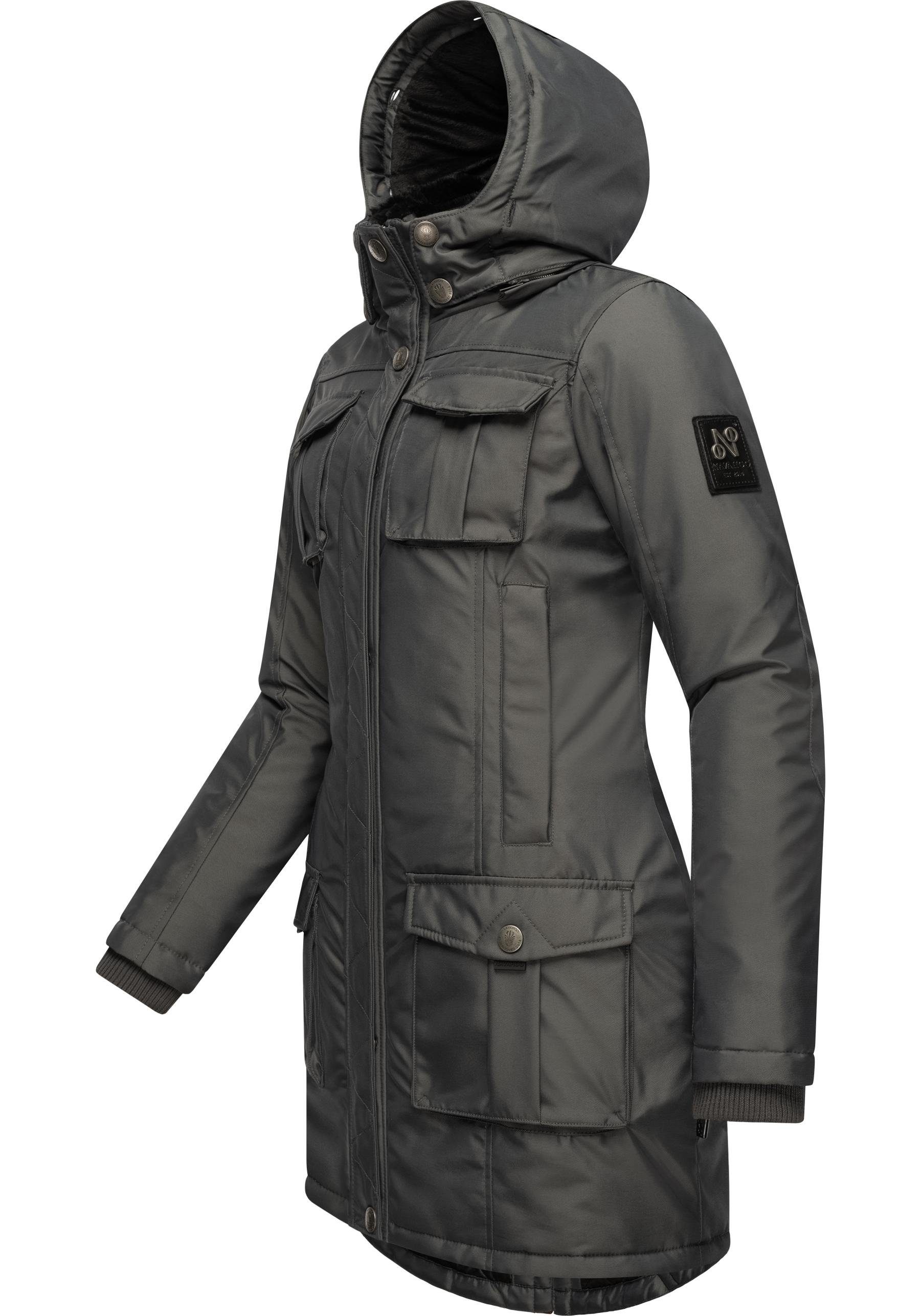 Navahoo Wintermantel Tiniis Parka mit abnehmbarer Kapuze und extra Einkaufstasche