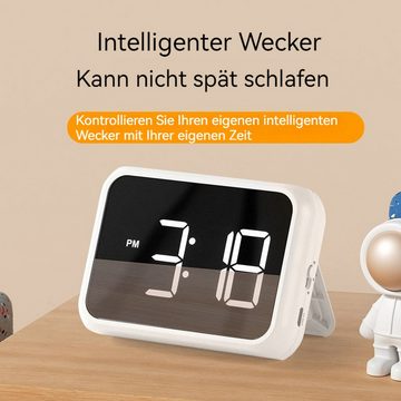 AUKUU Wecker Wecker Wecker elektronische Uhr Nachttisch Desktop Schlummerwecker magnetisch befestigt