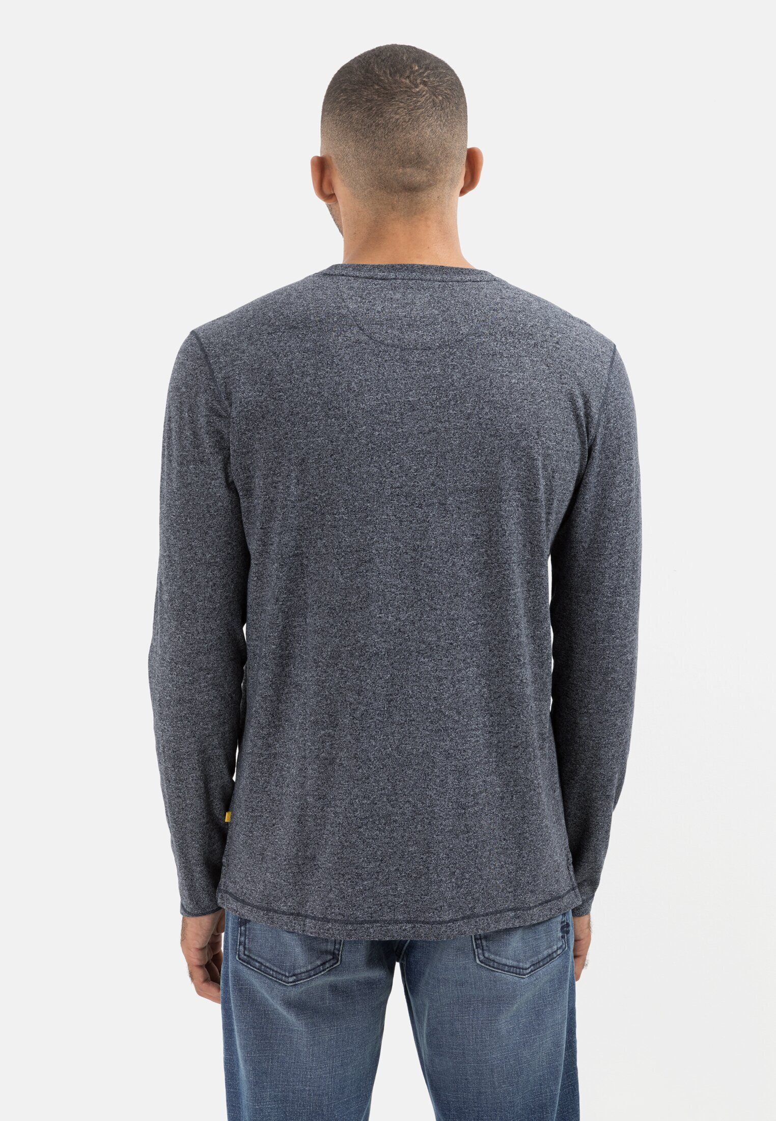 camel active Langarmshirt aus nachhaltigen Baumwollmix Langarm Henley günstig online kaufen