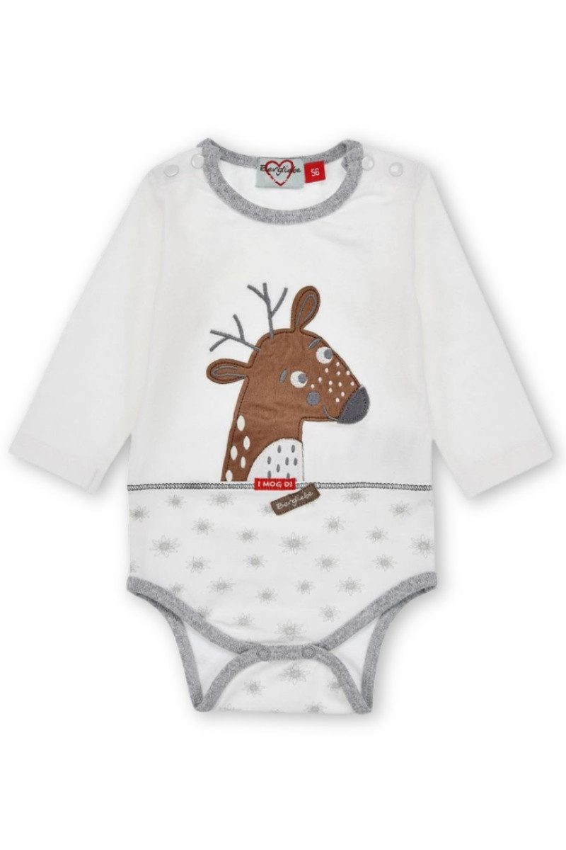 BONDI Trachtenkleid Baby Body - HIRSCH - offweiß