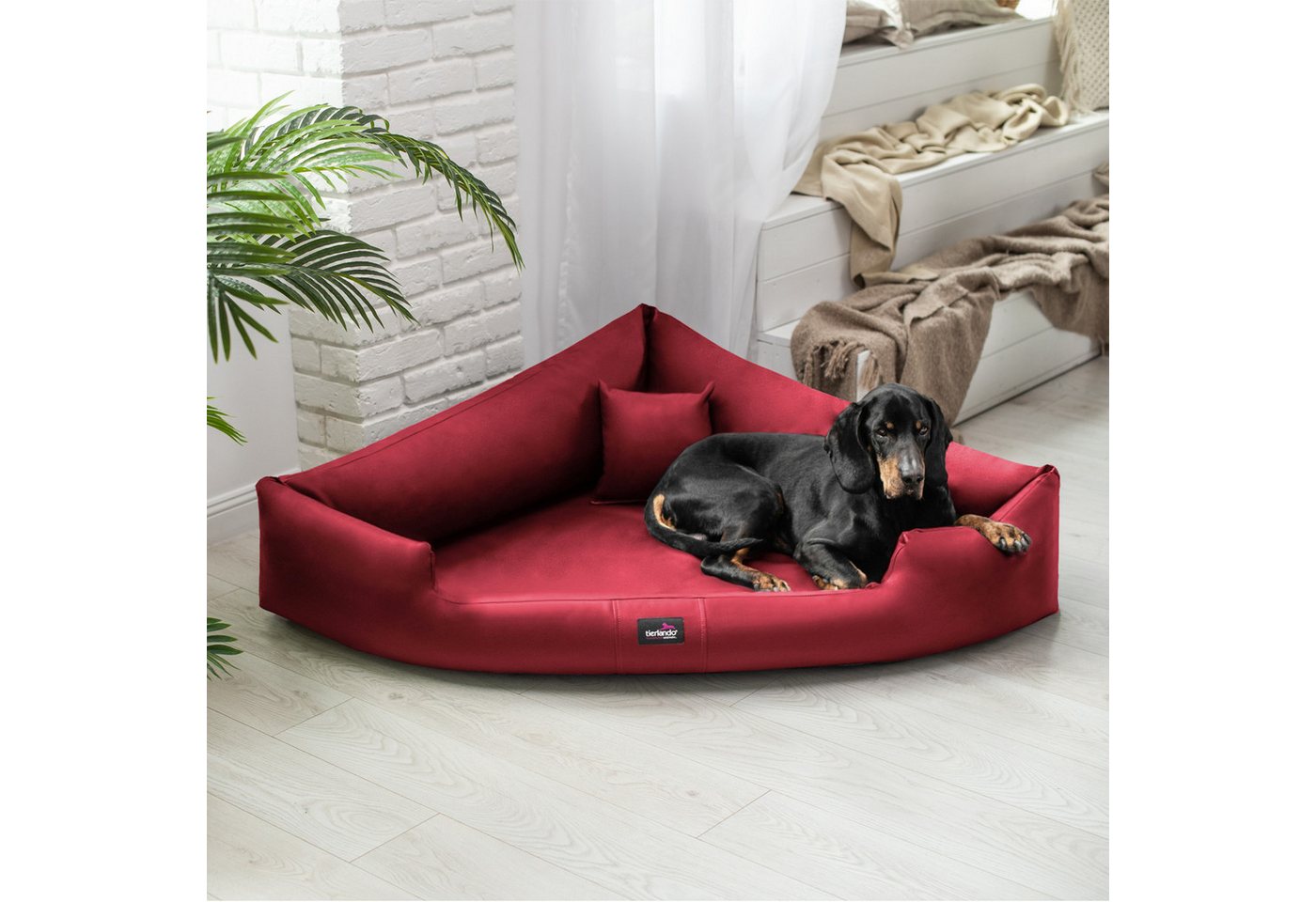 Thumbnail - tierlando® Tierbett TRIVIA EASY CLEAN Orthopädisches Eckhundebett