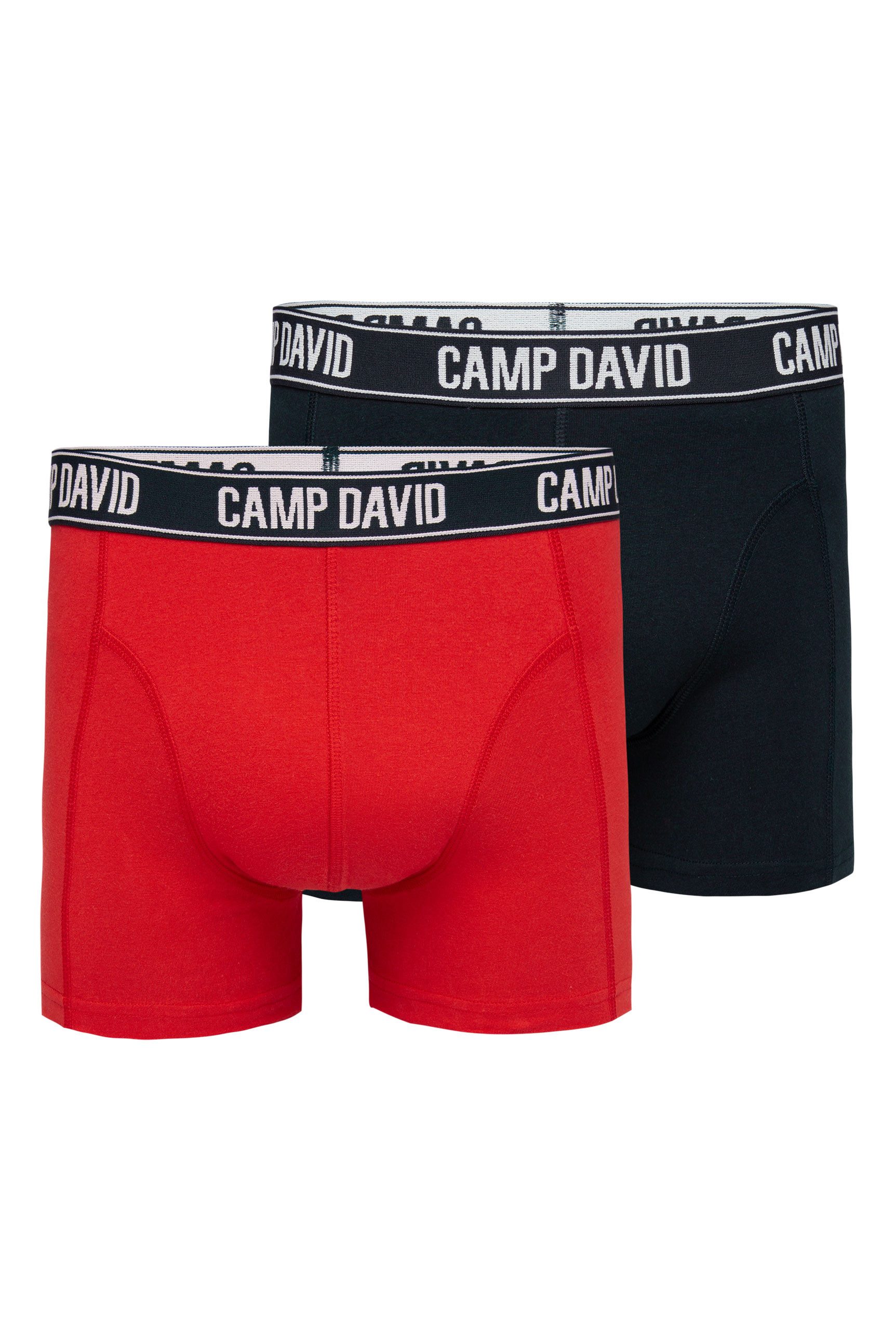 CAMP DAVID Boxershorts (Packung, 2-St) im 2er- Pack mit Logobund günstig online kaufen