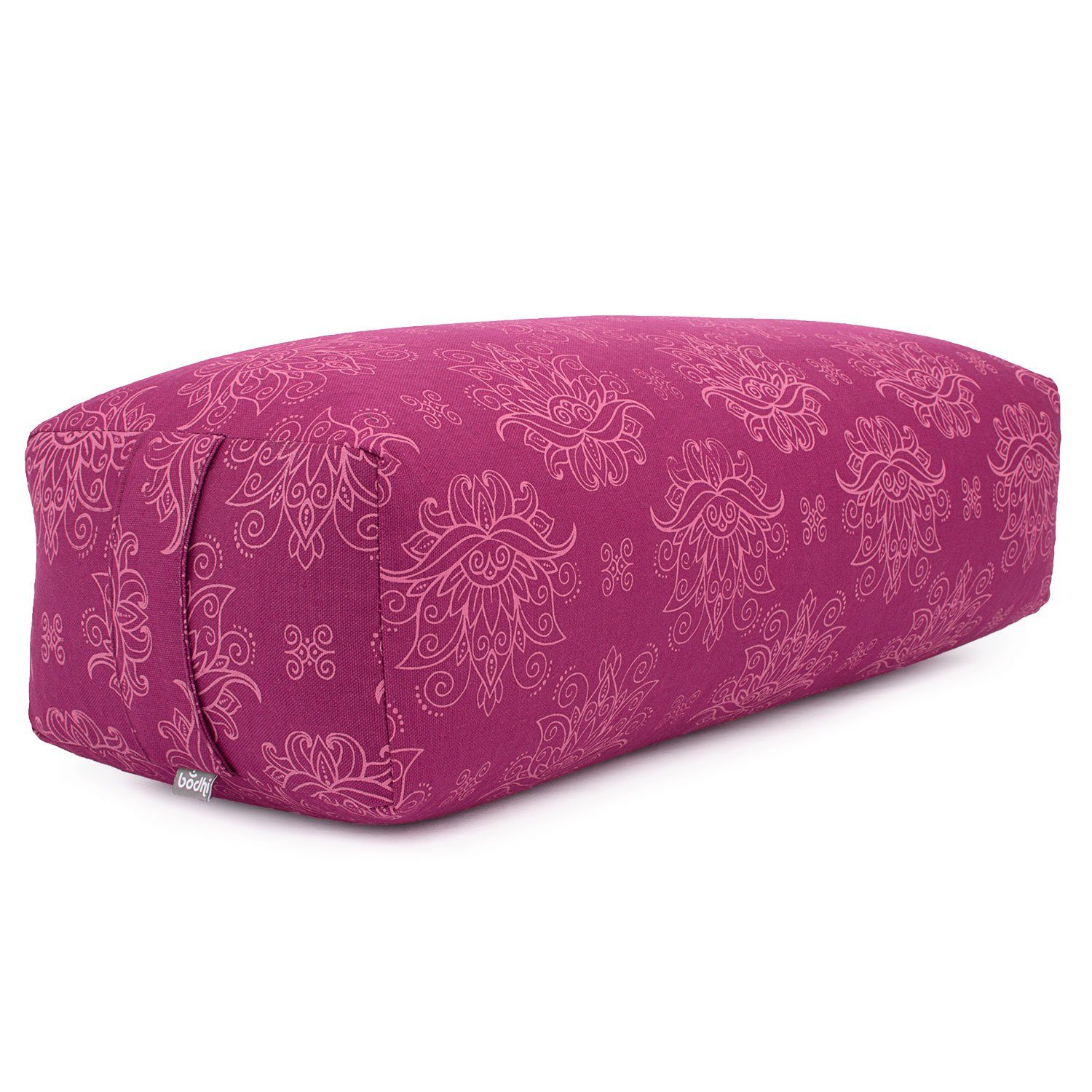 bodhi Yoga Bolster SALAMBA Bolster gemustert, 64x25x17cm Lotus, berry, Dinkel