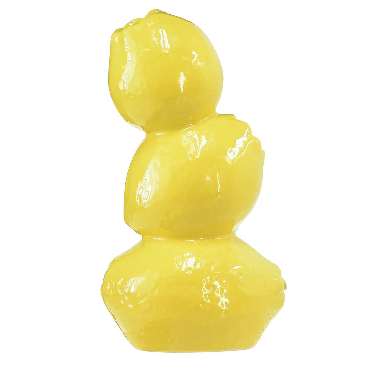 Viana Übertopf Zitronenvase für Frühlingsdeko & Sommerdeko in Gelb, Keramik