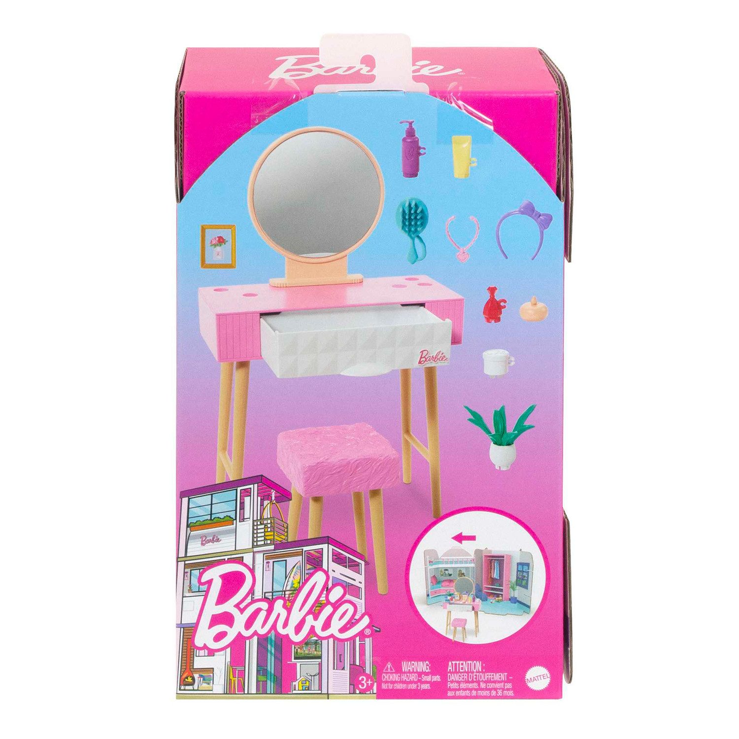 Mattel® Puppenmöbel Mattel HJV32, HJV35 - Barbie Möbel- und Zubehör-Set - S günstig online kaufen