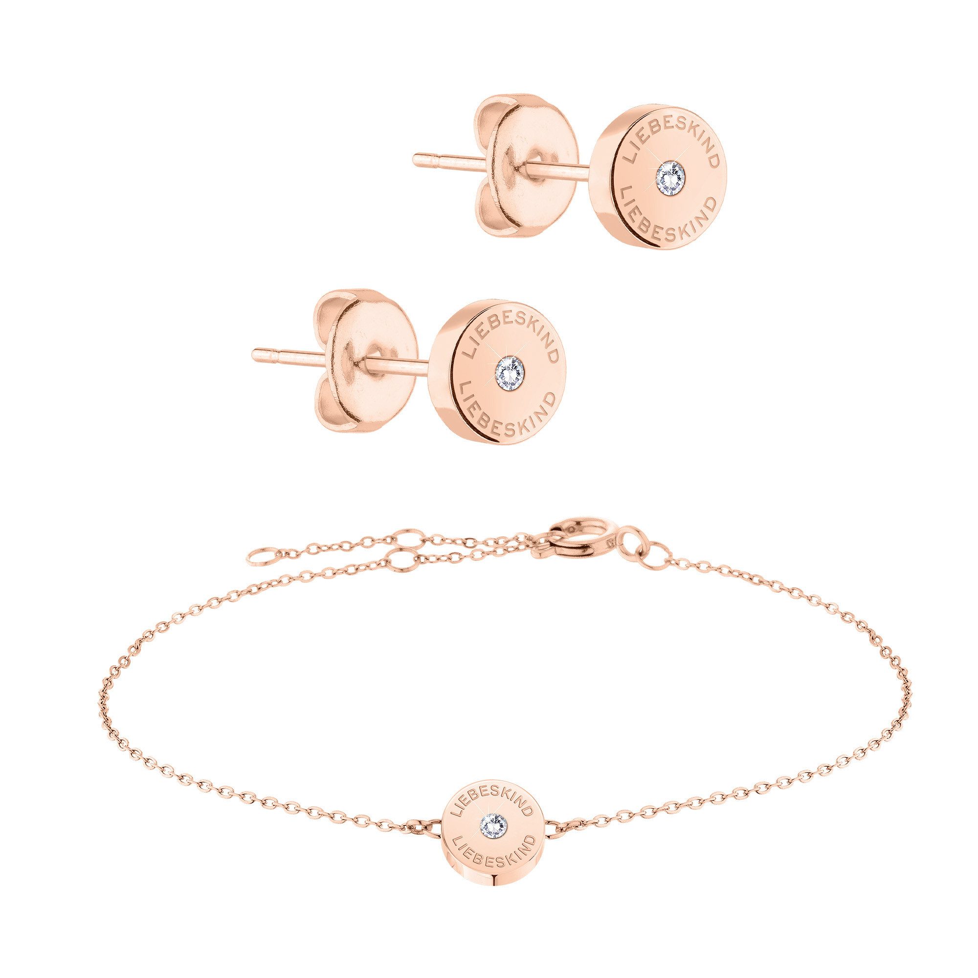 Schmuckset Sparkling Rosé Edelstahl