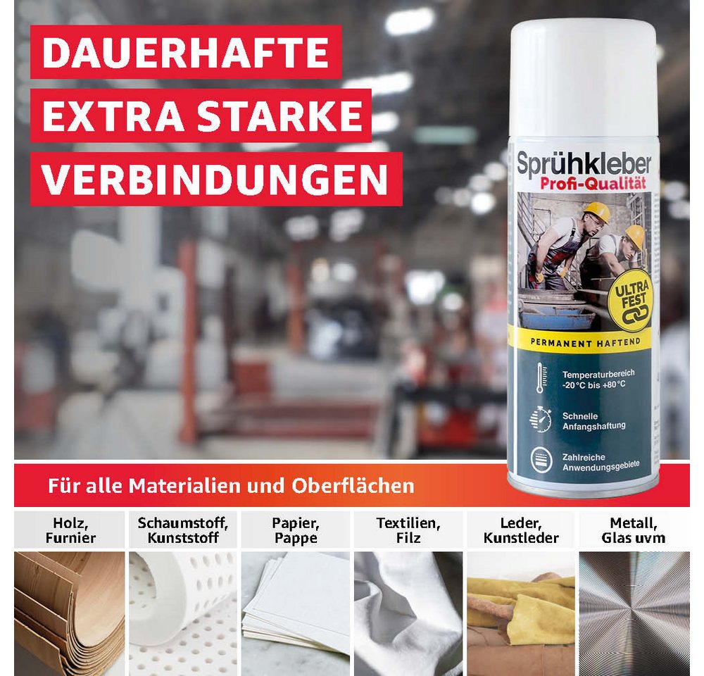 Thumbnail - Everglue Sprühkleber Everglue Sprühkleber in Profi-Qualität 400ml Aerosol, (1-tlg)