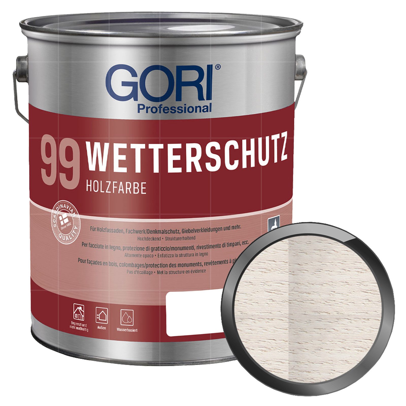 GORI Wetterschutzfarbe 99 Wetterschutz Holzfarbe - 5 Ltr