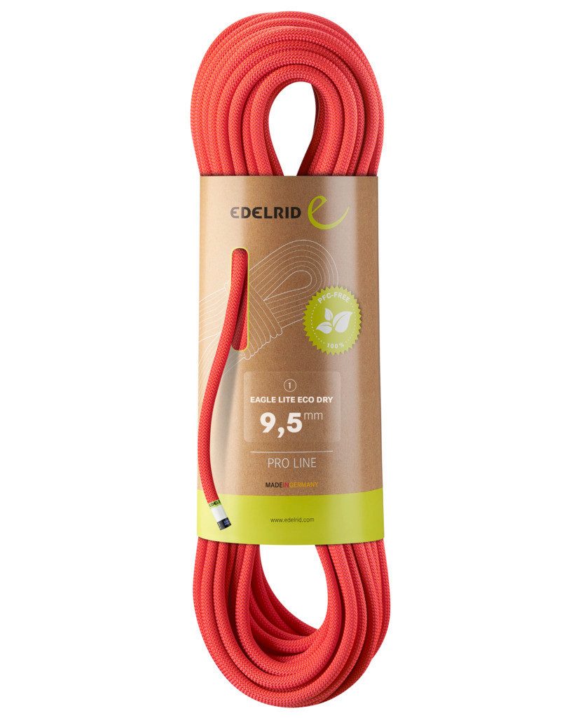 Edelrid Eagle Lite Eco Dry 9,5mm - Kletterseil - neon coral Kletterseil
