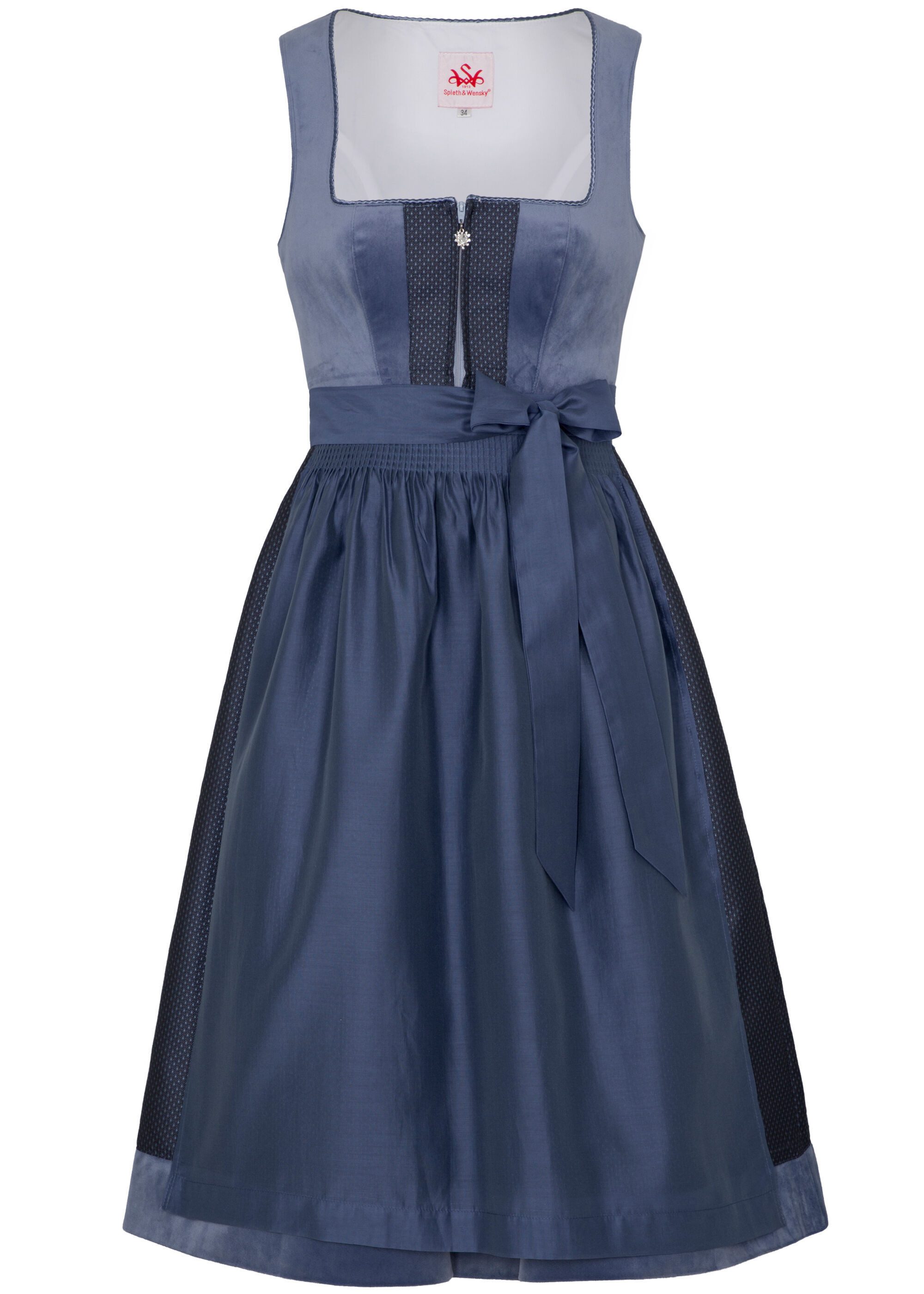 Spieth & Wensky Dirndl Dirndl "Frances" (1-tlg) Elegante Stoffkombination günstig online kaufen