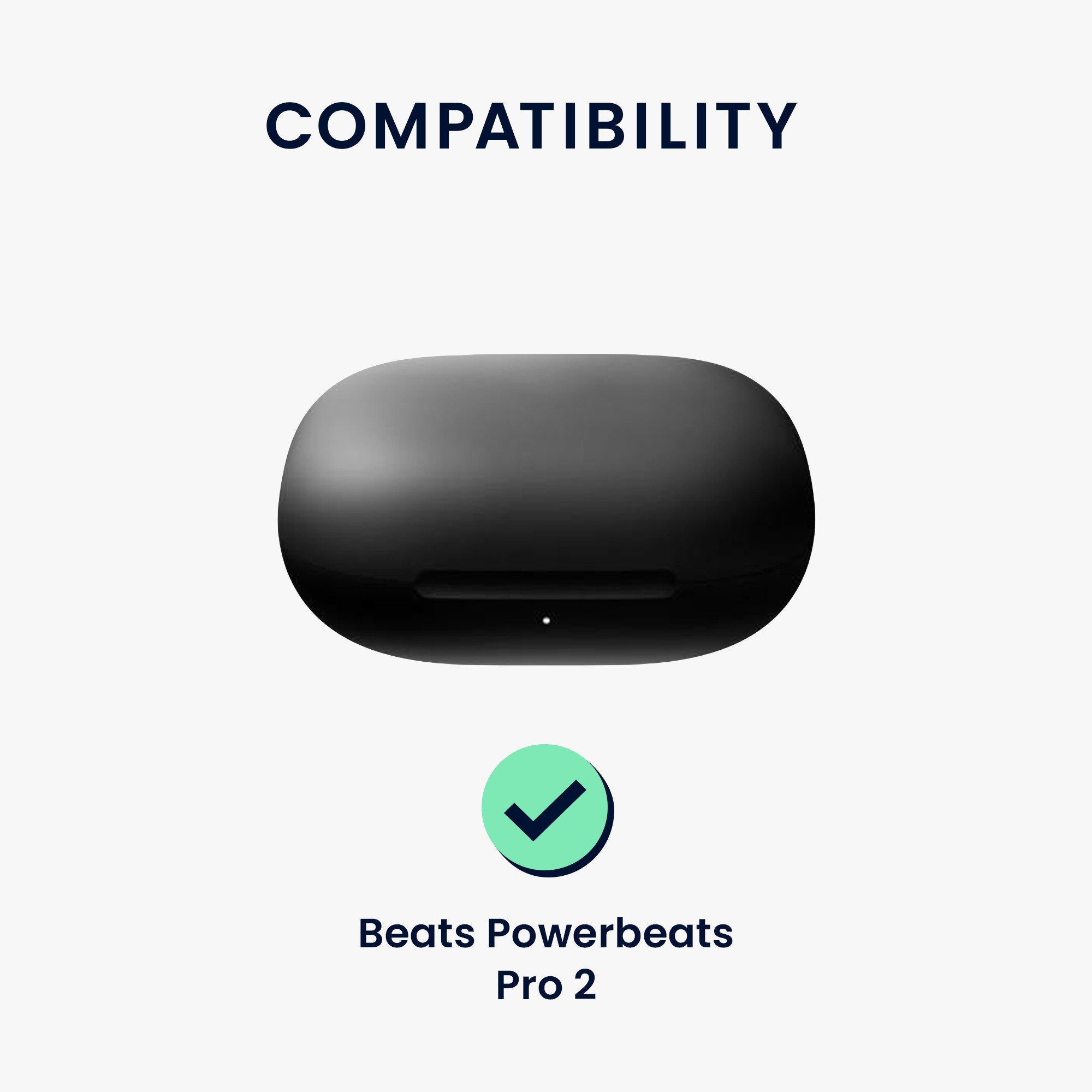 kwmobile Etui Schutzhülle für Beats Powerbeats Pro 2 Hülle, TPU Silikon Case für Kopfhörer Ladecase stoßfestes Cover mit Karabiner