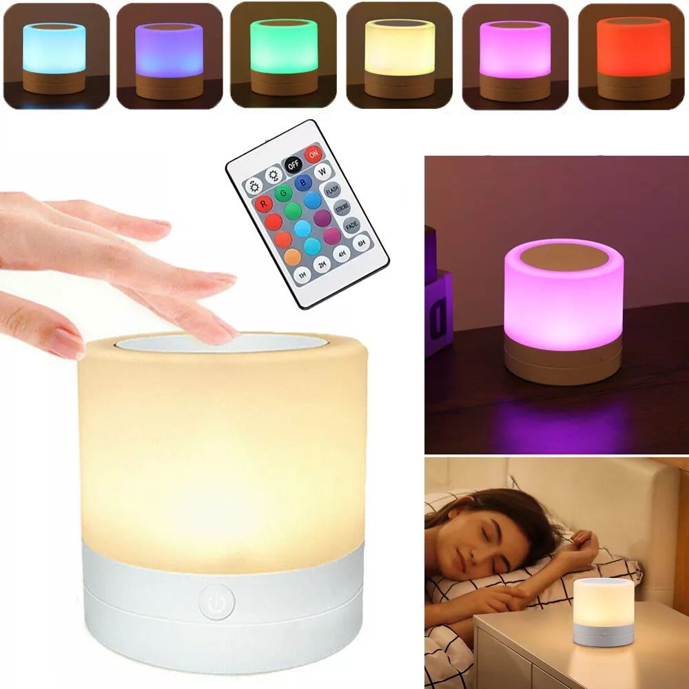 LED Tischleuchte LED Nachtlicht Akku Nachttischlampe Kabellos Tischlampe Touch Dimmbar