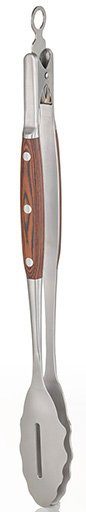 Buddy's Grillzange Buddy´s BBQ, Edelstahl, Griff Holzoptik, Verschluss-System