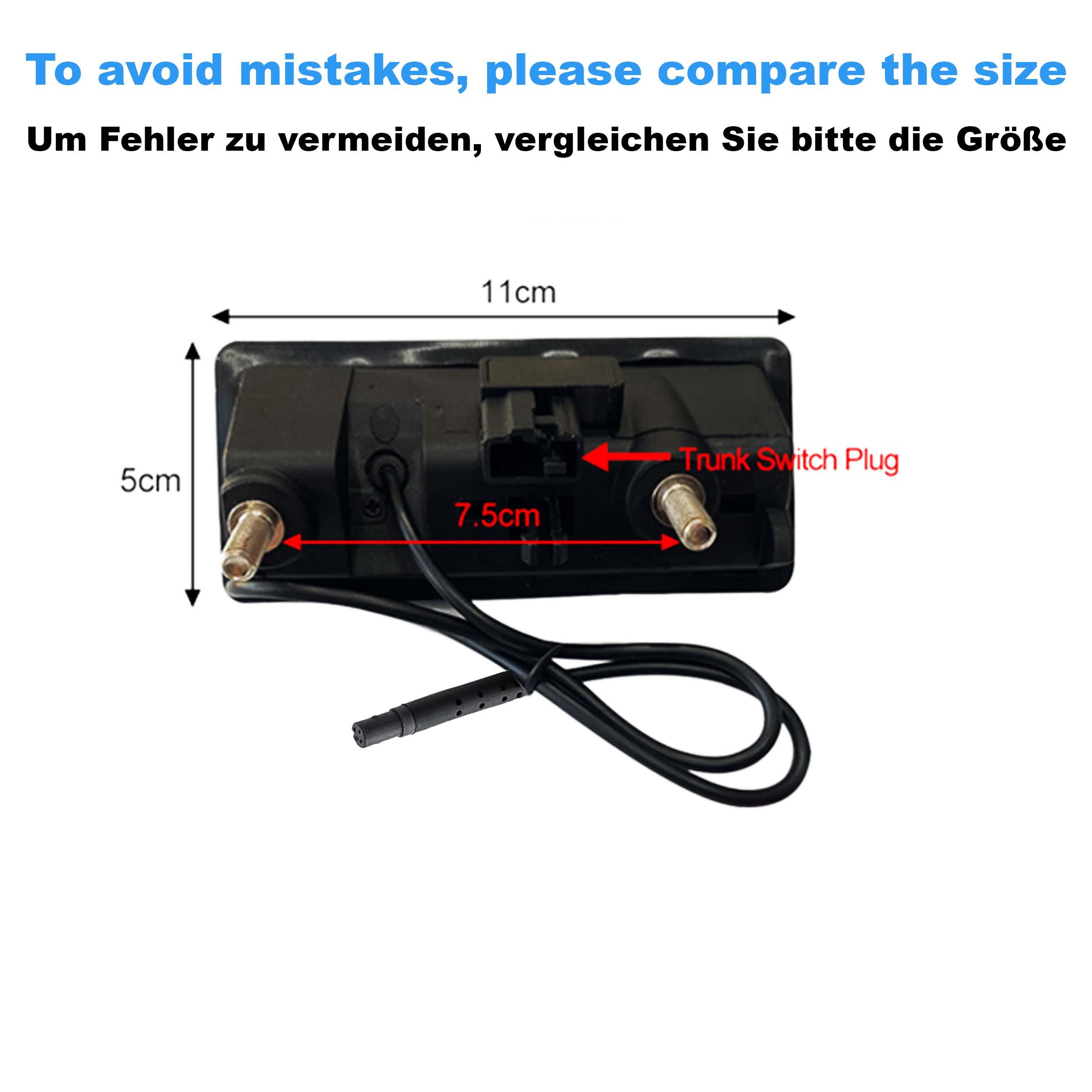 TAFFIO Für Audi A4 8K B8 A5 8T Q3 Q5 A6 A8L Tiguan Touareg Golf Heckklappe Rückfahrkamera (420 TV-Linien, Enthält Kamera, Videokabel, Stromkabel und Garantieschein, Rückfahrkamera für Audi VW A4 A5 Q3 Q5 A6 A8 Tiguan Golf Heckklappe HD)