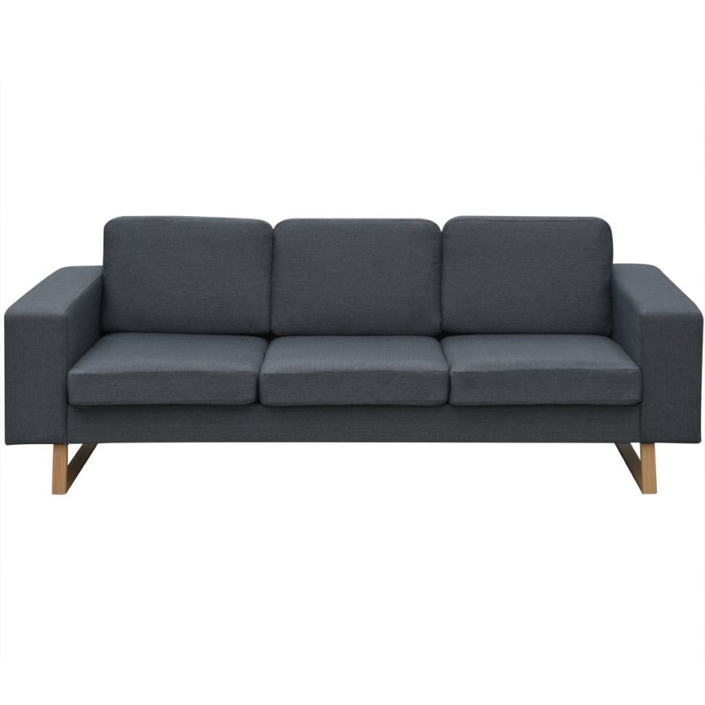 vidaXL Sofa 2-Sitzer und Dunkelgrau Set 3-Sitzer Sofa