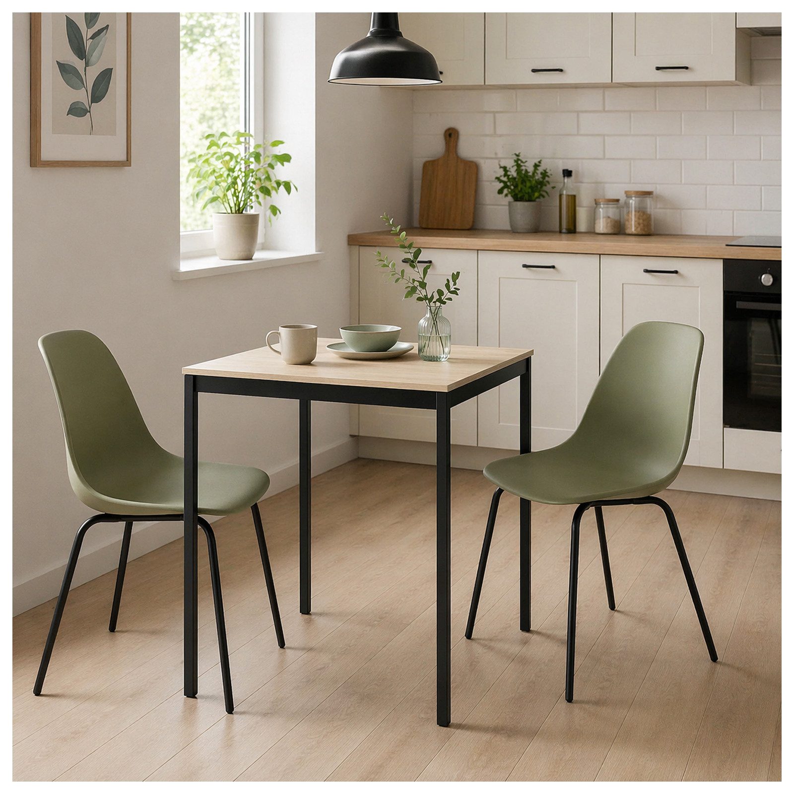 HTI-Living Esstisch Cedrik Artisaneiche-Schwarz (Stück, 1-St., 1 Esstisch)