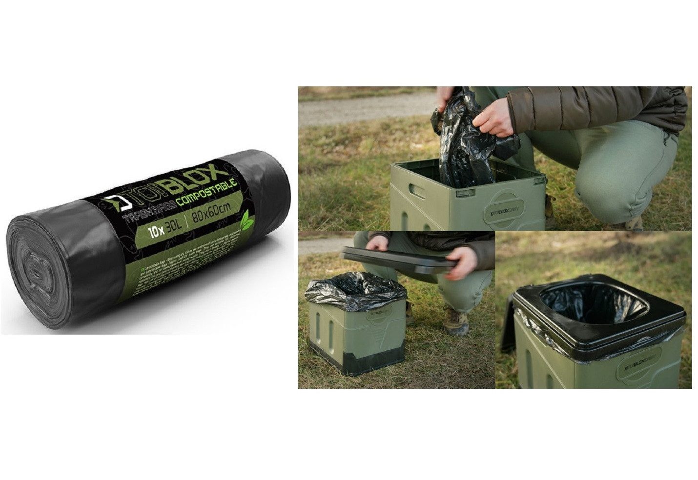 Delphin.sk Urinbeutel ToiBLOX-Toilettenbeutel / 10Stück / Outdoor Klo - Camping Stromausfall (10 St), Ideale Alternative zu umweltbelastenden Plastikbeuteln