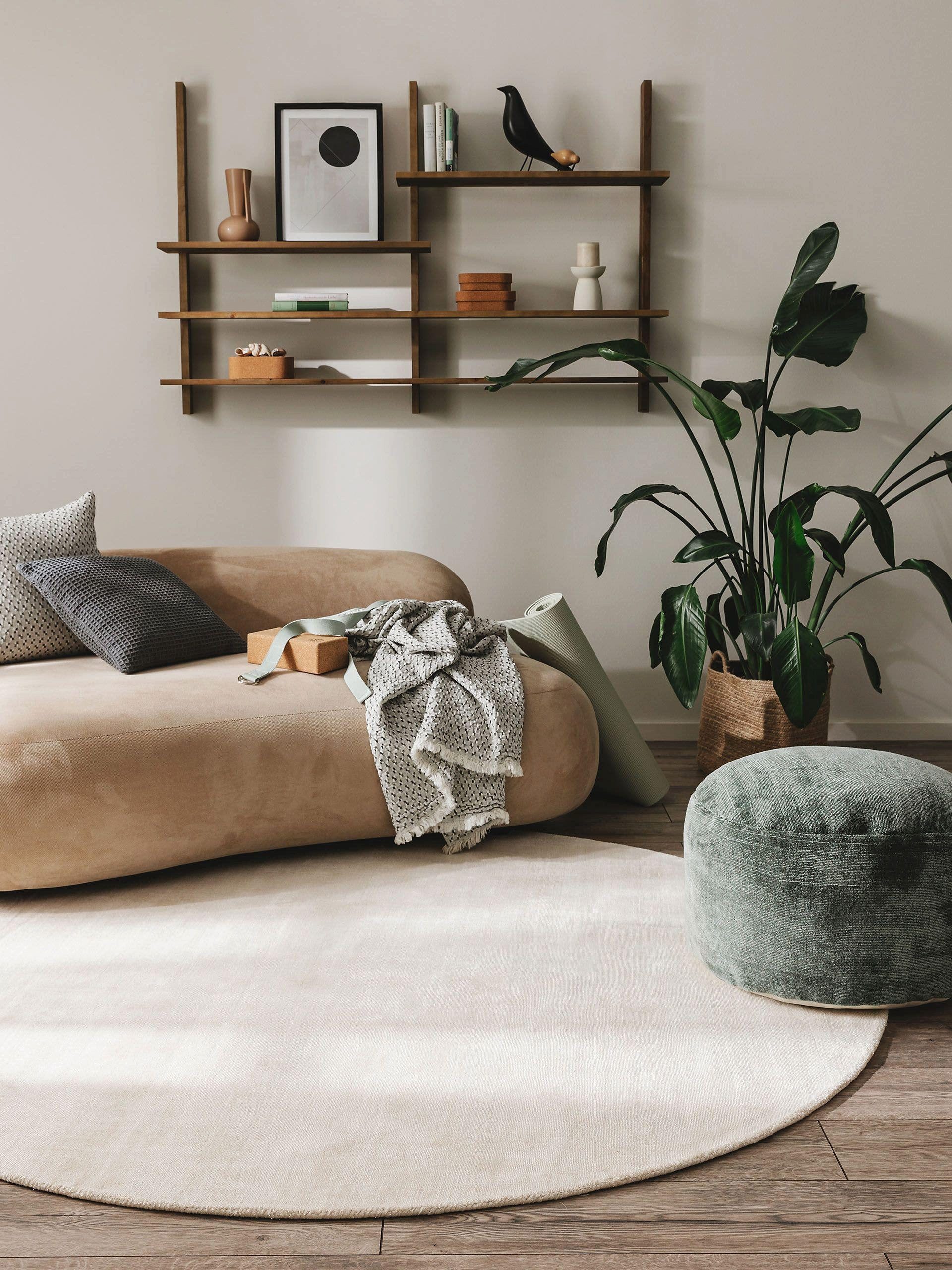 benuta Teppich Nova, rund, Höhe: 6 mm, Viskoseteppich,Teppich Wohnzimmer, S günstig online kaufen