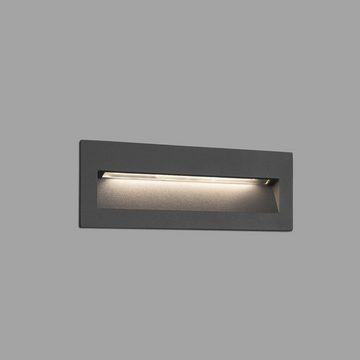 Faro LED Einbauleuchte LED Wandeinbauleuchte Nat 3000K in Grau, keine Angabe, Leuchtmittel enthalten: Ja, fest verbaut, LED, warmweiss, Einbaustrahler, Einbauleuchte
