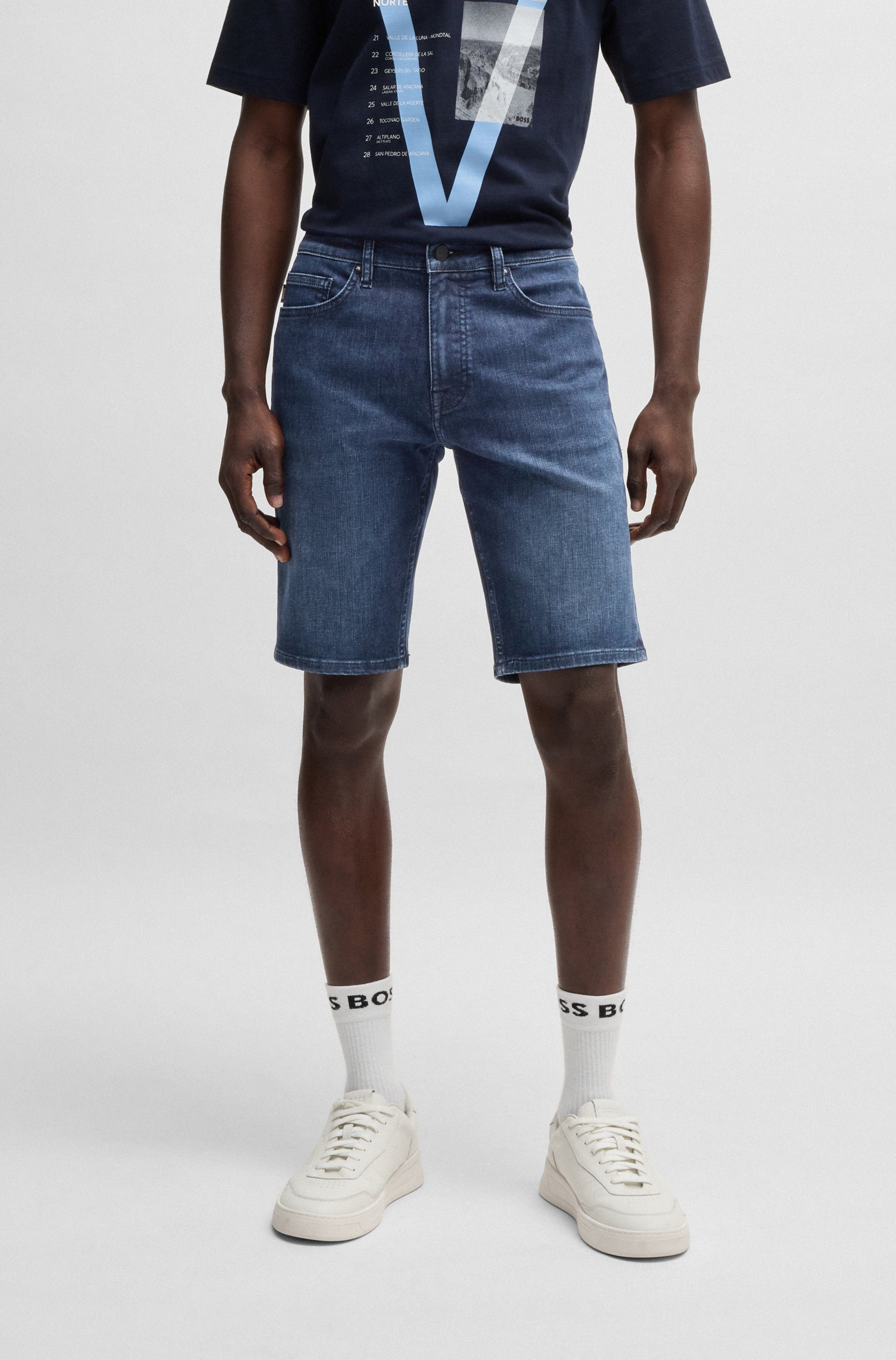 BOSS ORANGE Shorts Delaware mit Lederbadge günstig online kaufen