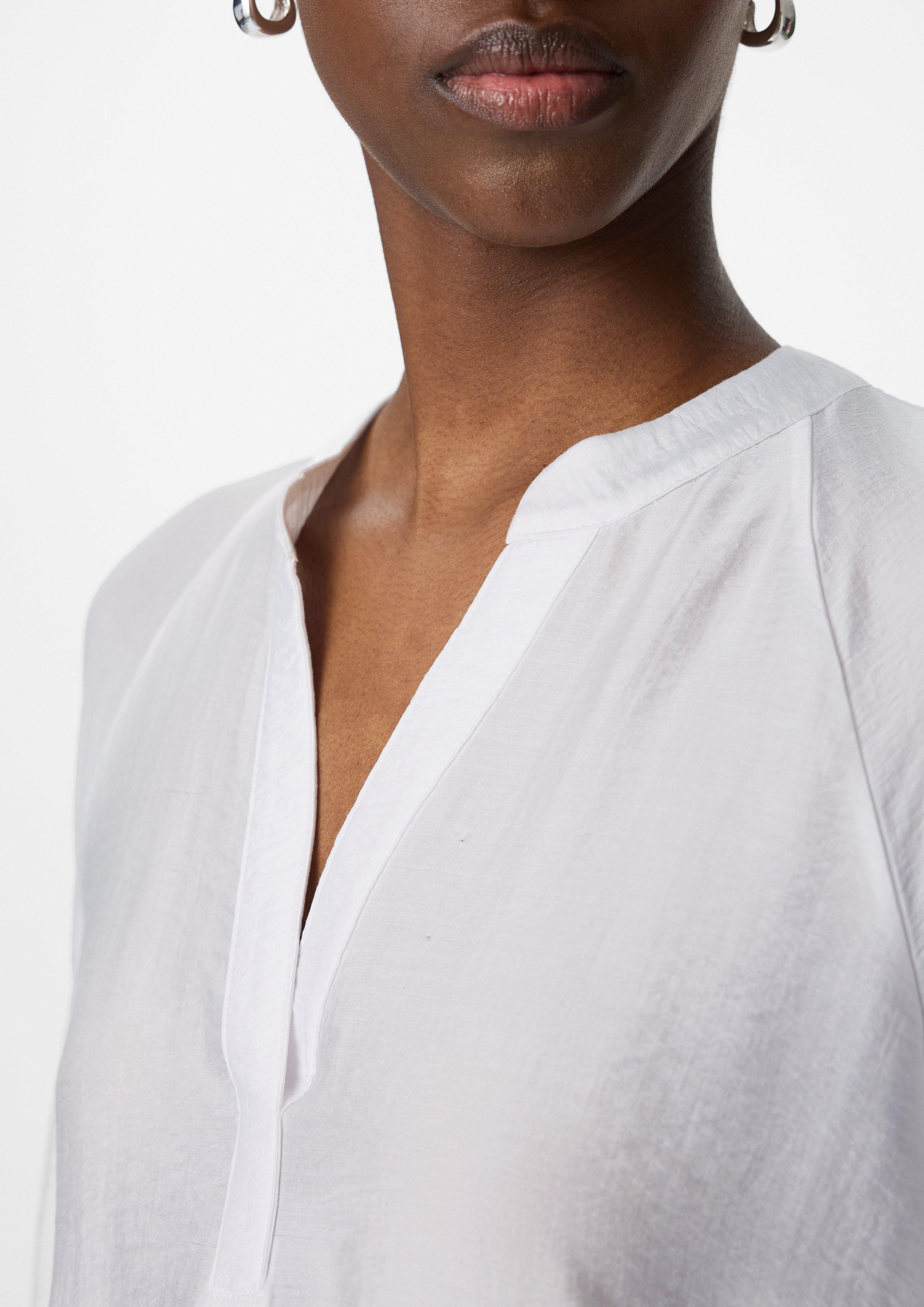 comma casual identity Langarmbluse Strukturierte Tunikabluse günstig online kaufen
