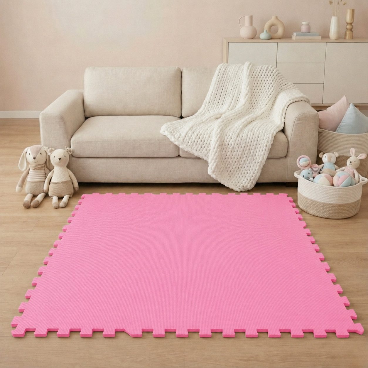 LittleTom Puzzlematte ab dem 1. Tag - 9 Teile Baby Spielmatte - 30 x 30 Kinder Krabbelmatte, (9-tlg), Spielunterlage für Babys und Kleinkinder - Kinderzimmer Puzzleteppich