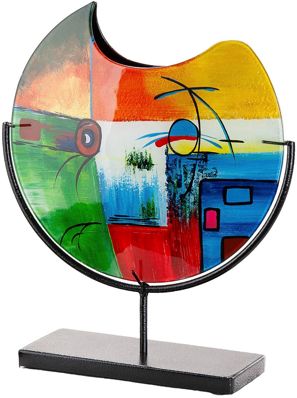 GILDE Dekovase Vase rund Milano mehrfarbig H. 39 cm (1 St)