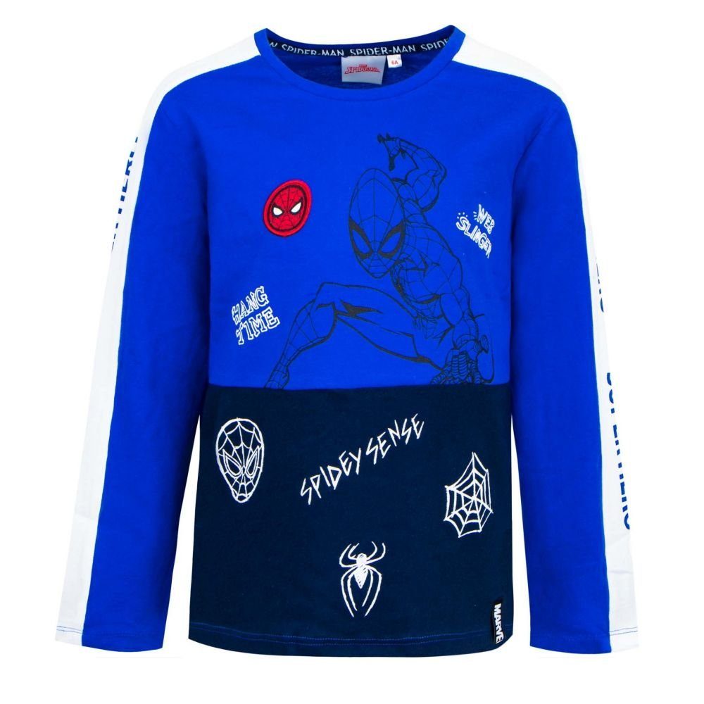 Spiderman Langarmshirt, 100% Baumwolle