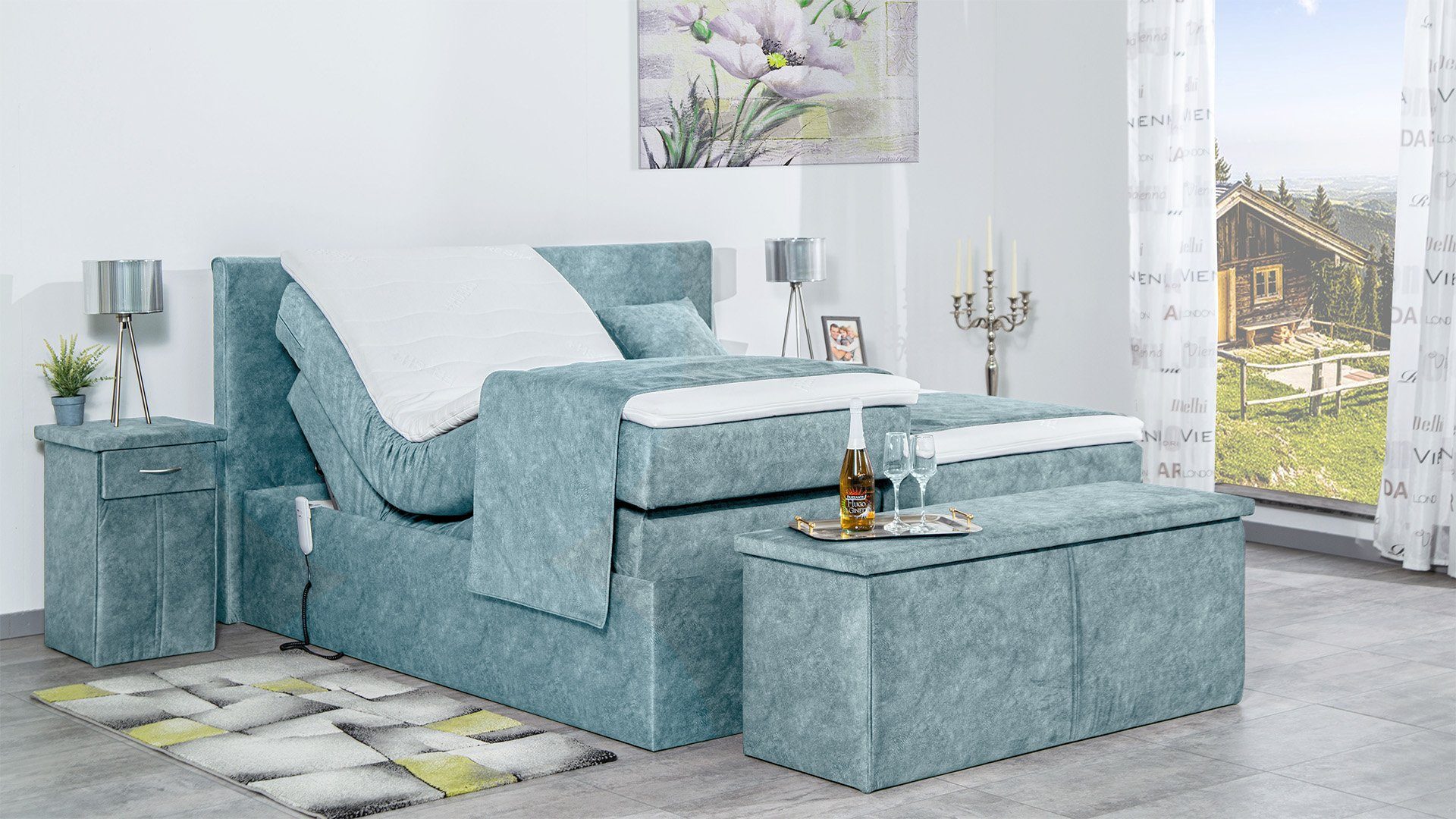 Meisterbetten Boxspringbett Nado (mit Motor, 7-Zonen günstig online kaufen