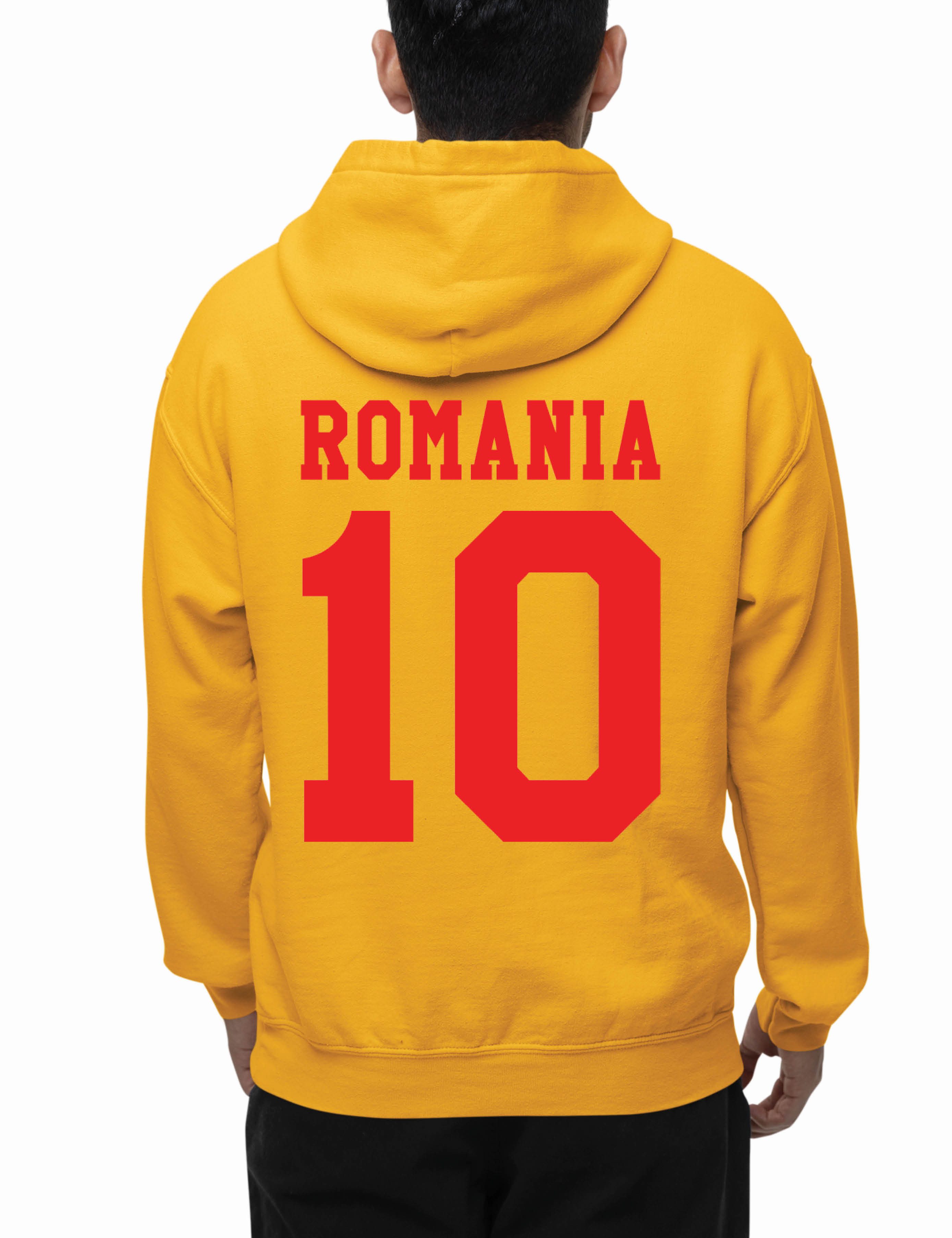 Youth Designz Hoodie Rumänien Herren Hoodie Pullover im Fußball Trikot Look mit modischem Fan Print