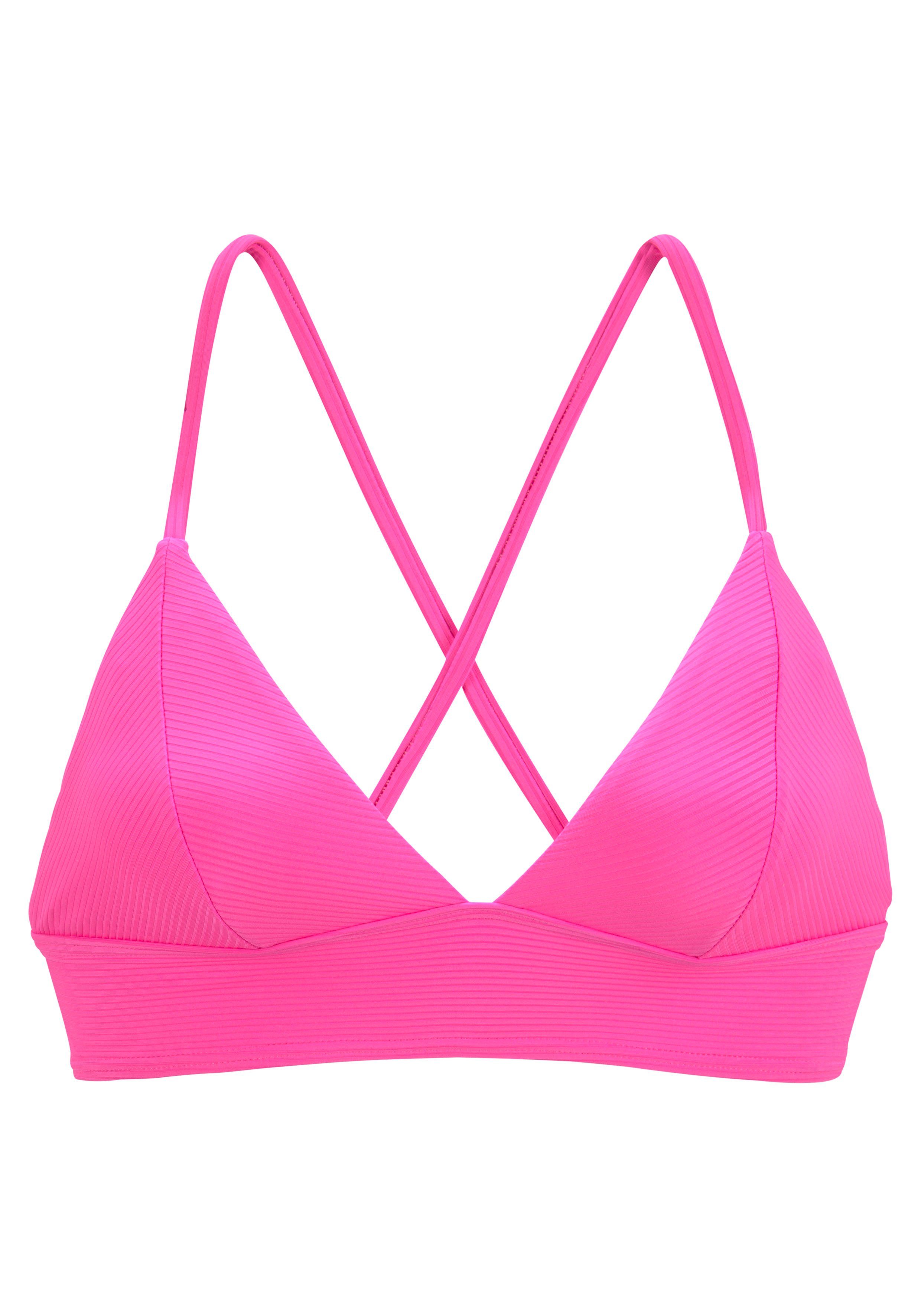 Venice Beach Triangel-Bikini-Top Lucky, aus gerippter günstig online kaufen
