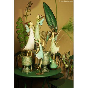 matches21 HOME & HOBBY Kerzenhalter Windlicht Teelichtglas grün Pokalform 16,5 cm