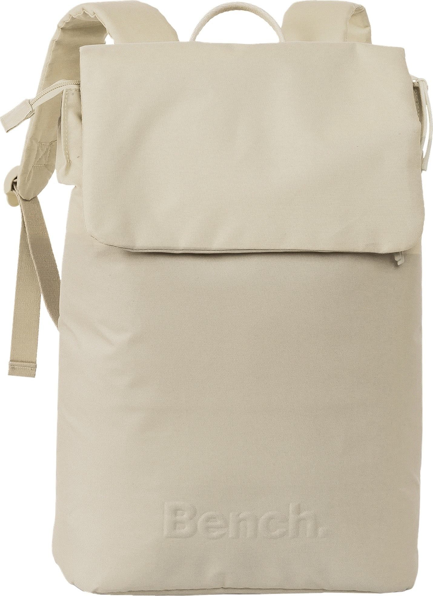 Bench. Freizeitrucksack Bench Rucksack beige natur Polyester (Freizeitrucksack), Damen Freizeitrucksack, Cityrucksack Polyester, beige ca. 40cm hoch