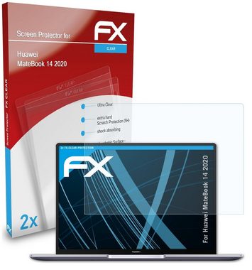 atFoliX Schutzfolie Displayschutz für Huawei MateBook 14 2020, (2 Folien), Ultraklar und hartbeschichtet