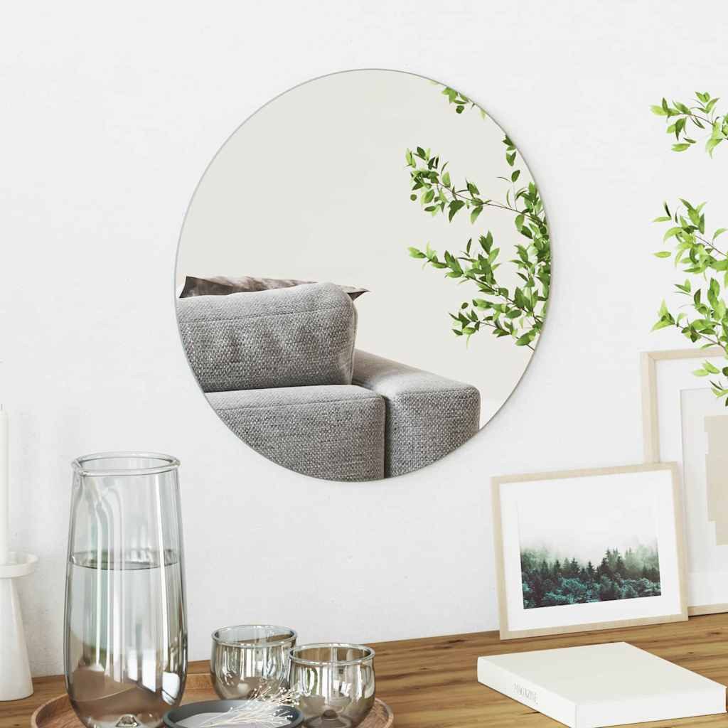 vidaXL Spiegel Wandspiegel Rund Ø 40 cm Gehärtetes Glas (1-St)