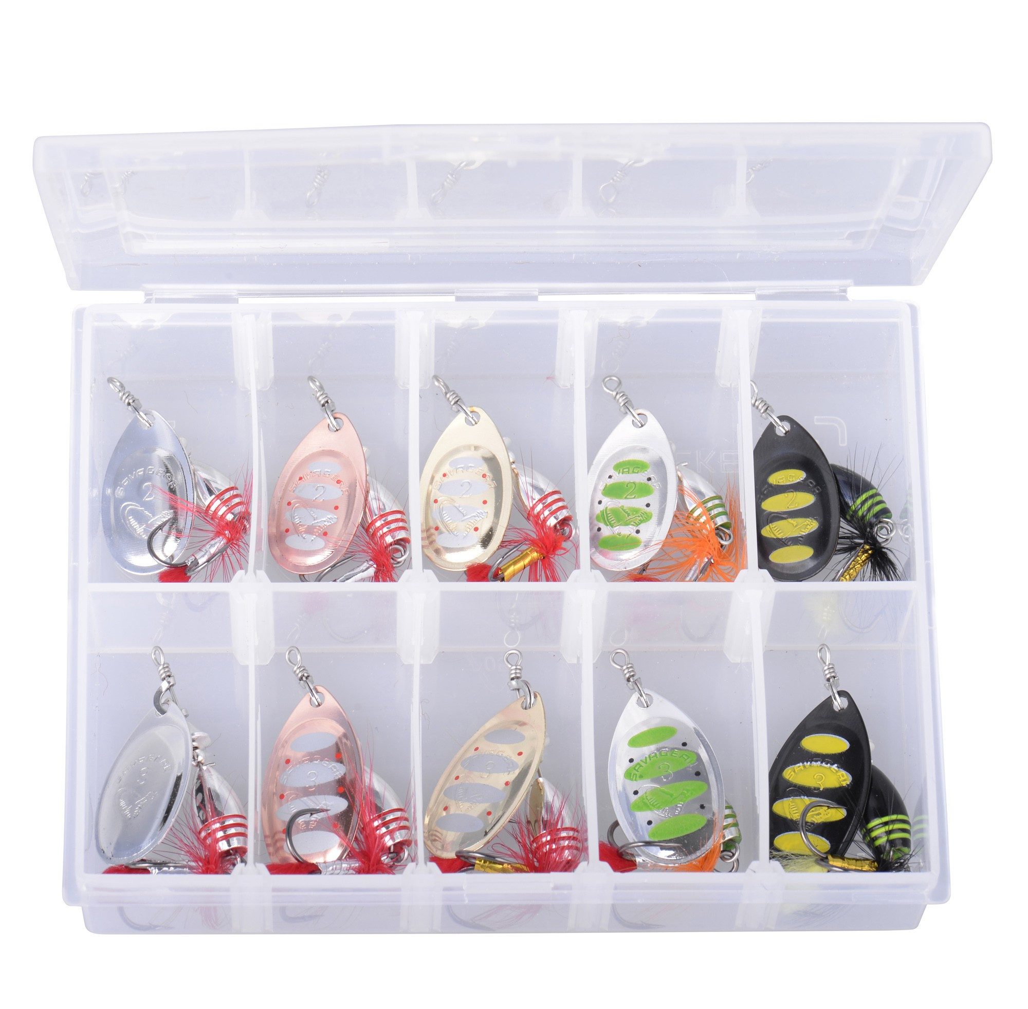 Savage Gear Kunstköder Savage Gear Rotex Spinner Set 5,5g / 8g â€“ 10 Köder