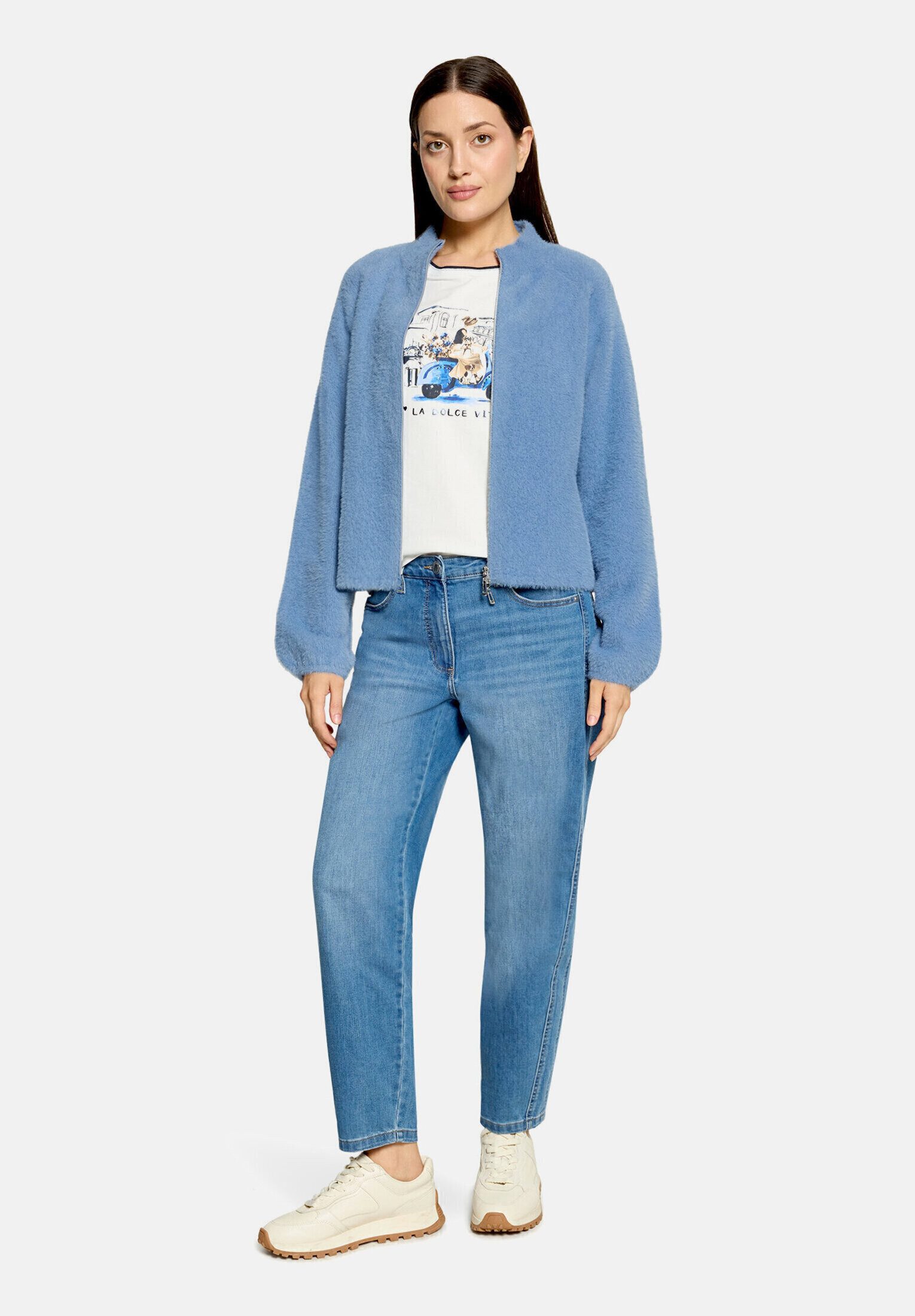 Betty Barclay Strickjacke Damen mit Reißverschluss (1-tlg)