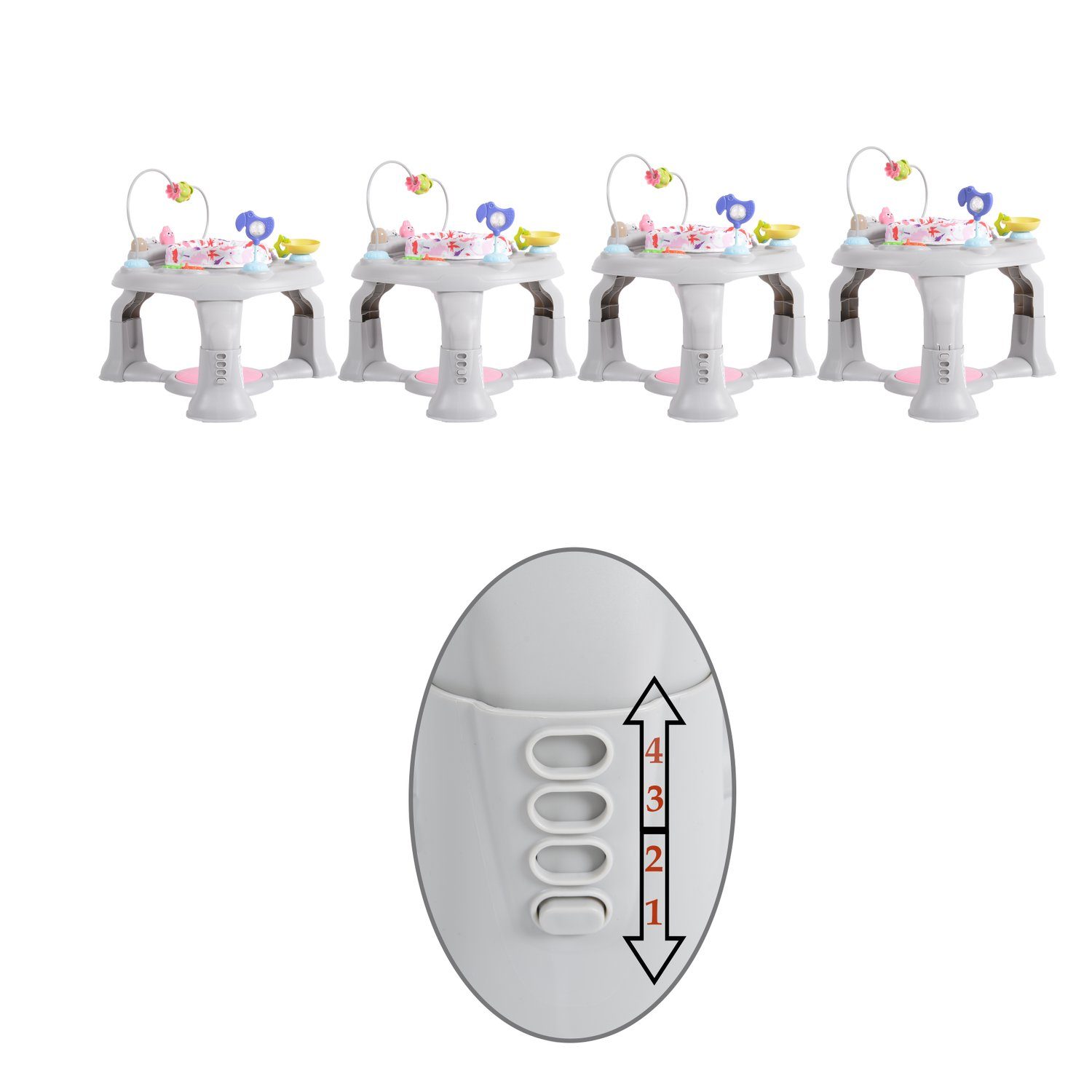 Cangaroo Door Jumper Hopser Mate, Play Center, Seat Rotates 360°, 4-Way Height Adjustable