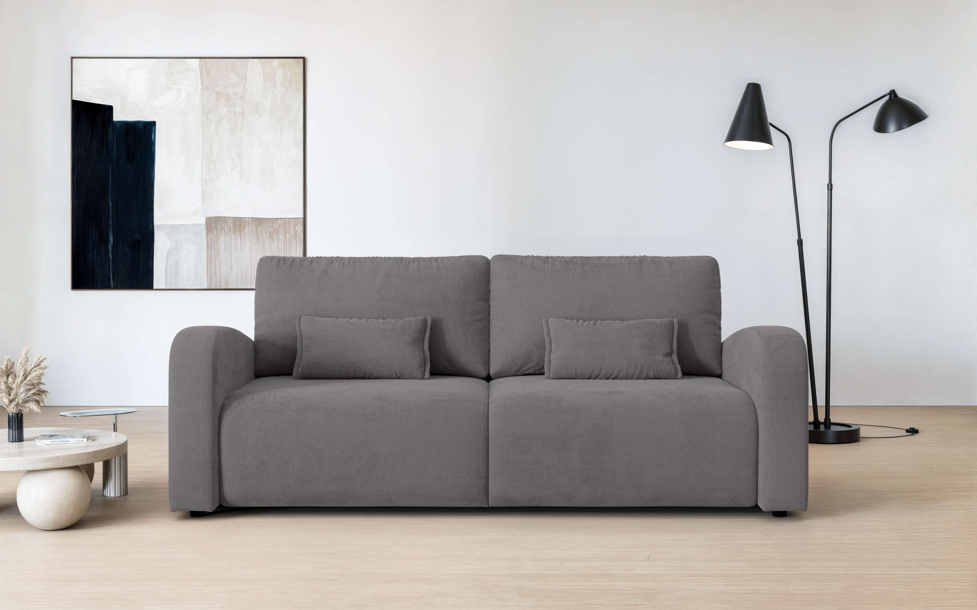 3-Sitzer JIGGS wahlweise Schlafsofa mit Bettkasten, Maße B/H/T: 228/96/110 cm