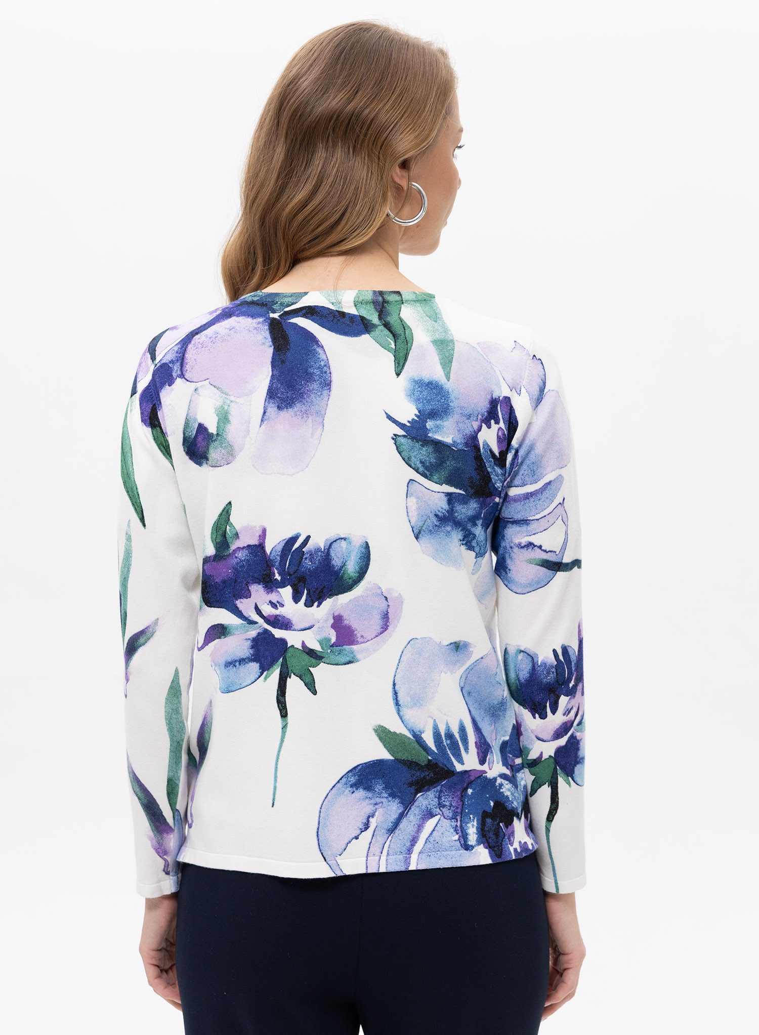 Passioni 2-in-1-Strickjacke Twinset mit Blumen Muster – Bild 5 von 5