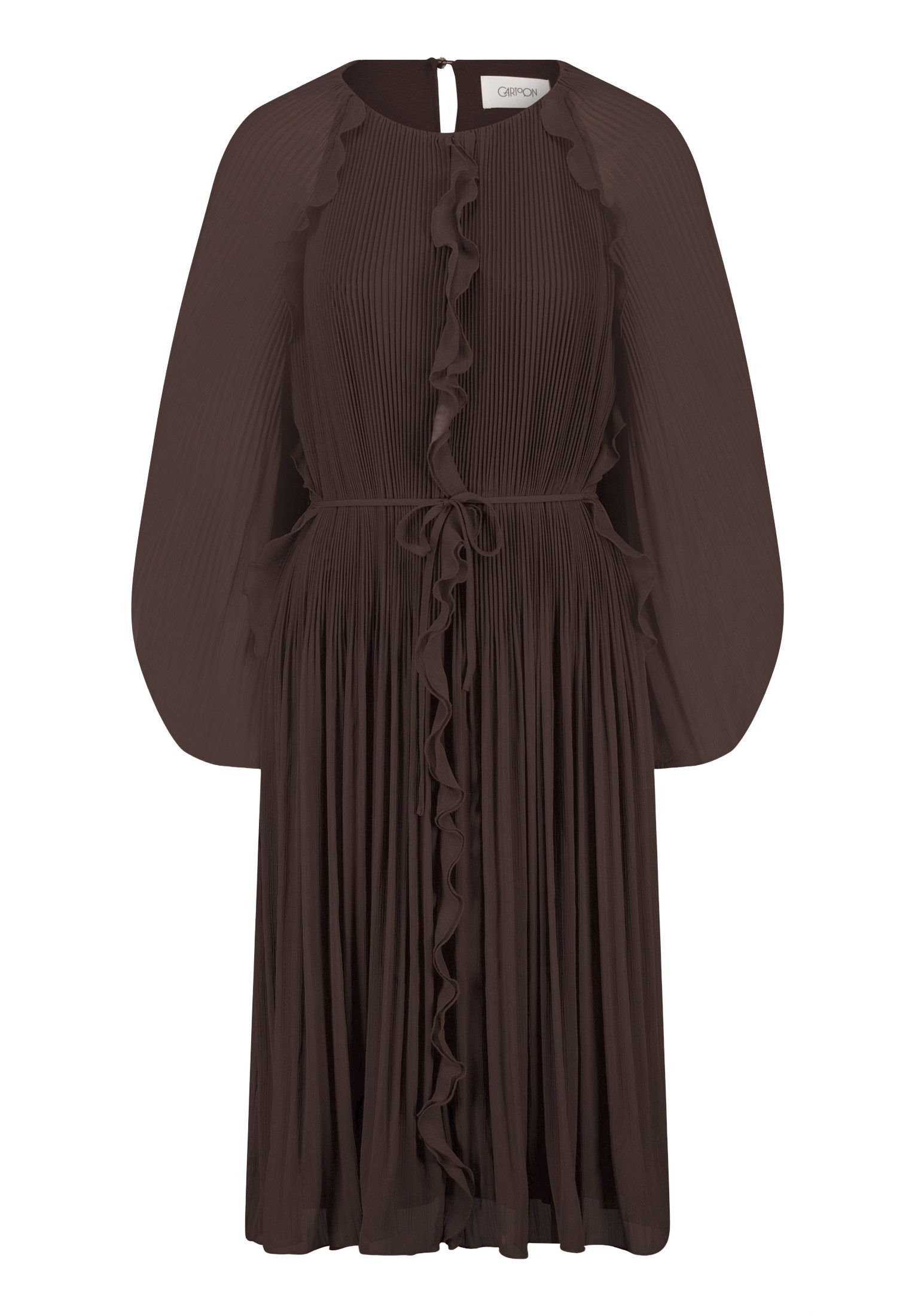 Cartoon Chiffonkleid Damen mit Rüschen