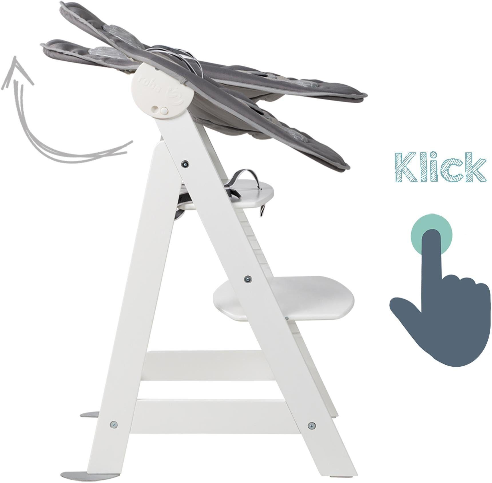 roba® Hochstuhl 2-in-1 Set Born Up, Little Stars, mit Neugeborenen-Aufsatz