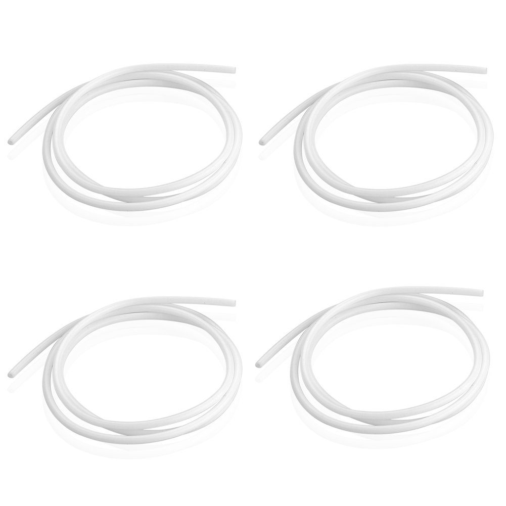 euroharry 3D-Drucker 4 x 1M PTFE Teflon Tube 2mm Für 1.75mm Filament 3D Drucker Weiß