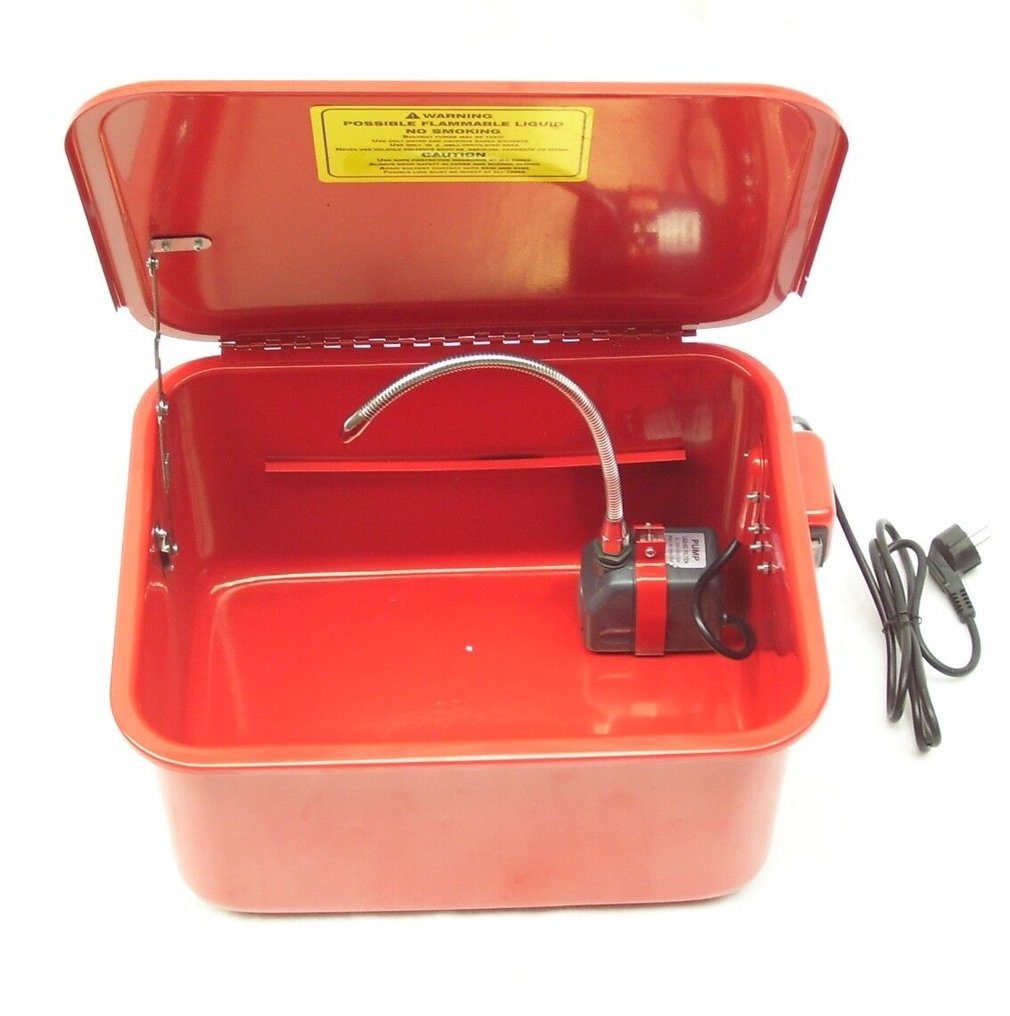 Apex Werkstatt-Set TEILEWASCHGERÄT 13 L mit Pumpe + Waschpinsel Bürste Waschgerät