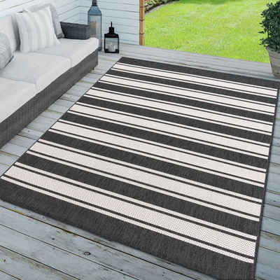 Outdoorteppich In-& Outdoorteppich Wetterfest Terrasse Geometrisches Design, TT Home, Läufer, Höhe: 4 mm