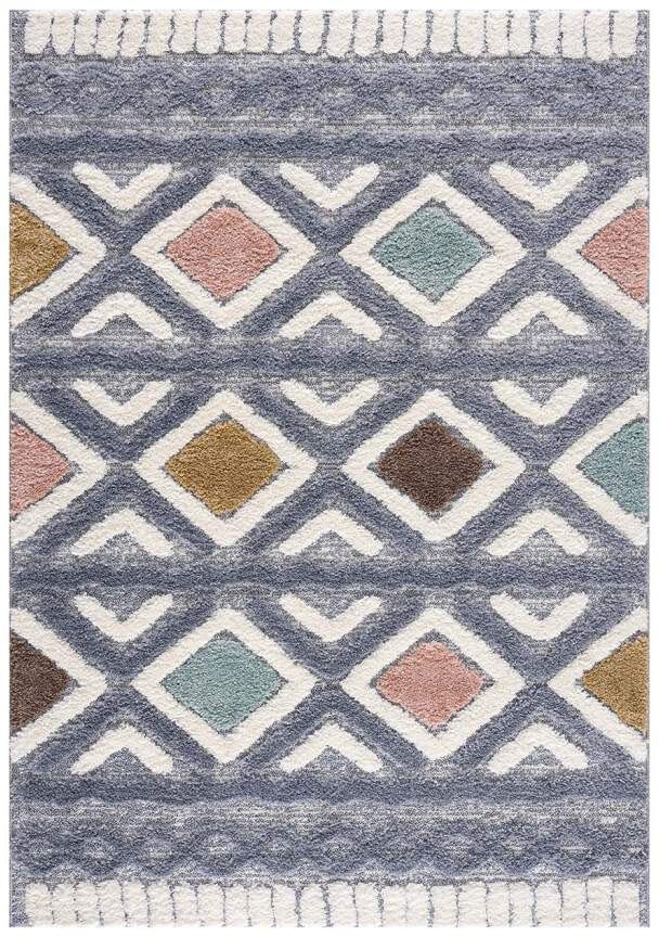 Carpet City Hochflor-Teppich Focus 3382, rechteckig, Höhe: 20 mm, Boho-Teppich, Hochtief-Muster/ 3D-Effekt, für Wohnzimmer, Schlafzimmer