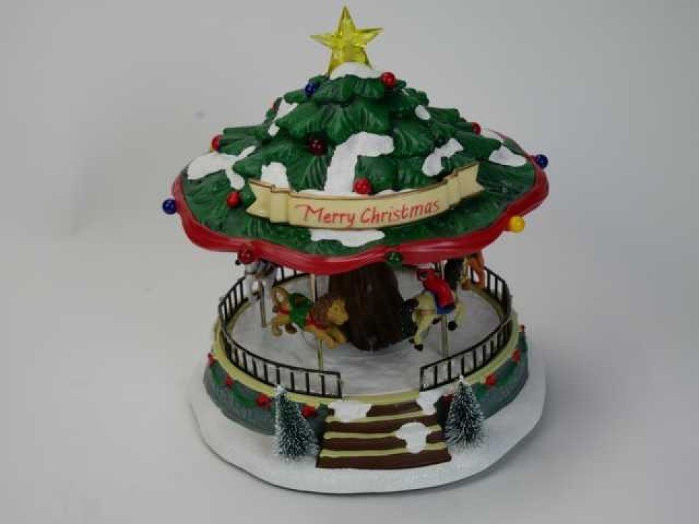 Musicboxworld Spieluhr Spieluhr - Weihnachtskarussell, schön beleuchtet