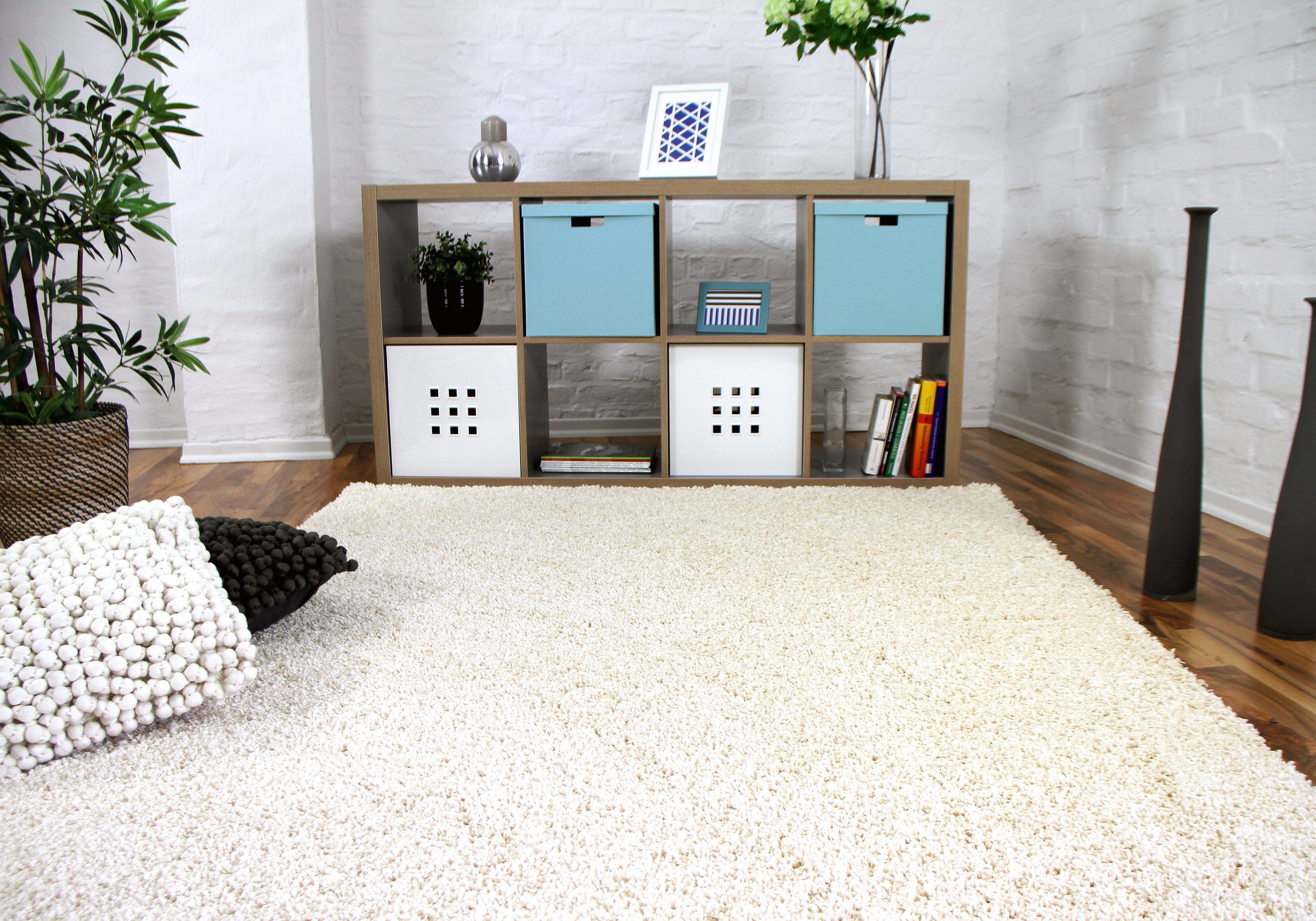 Snapstyle Hochflor-Teppich Luxus Hochflor Langflor Teppich Milano, Rechteckig, Höhe: 43 mm
